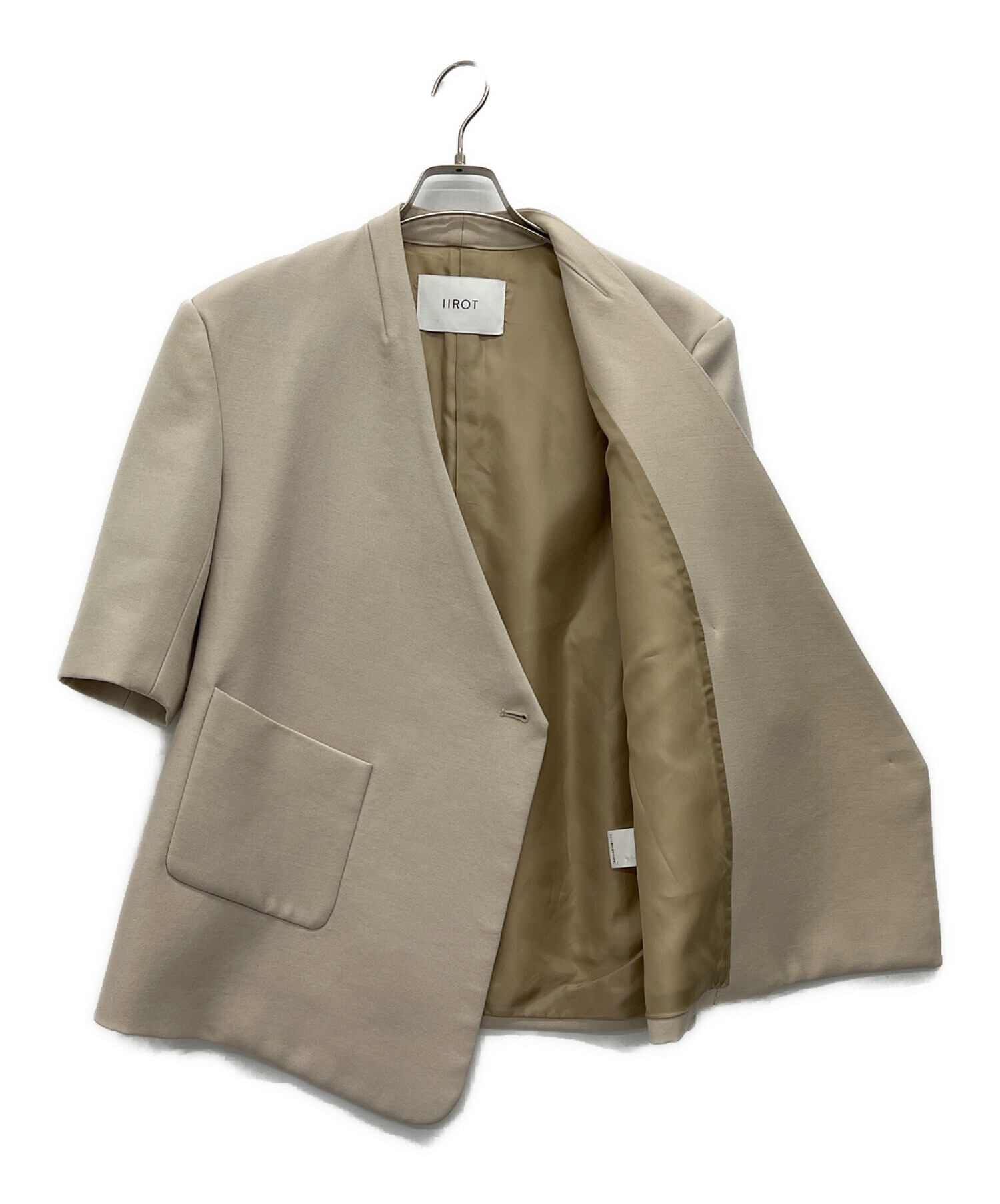 IIROT - IIROT イロット ベスト F ベージュ 【古着】【中古】 中古・古着通販】IIROT (イロット) ミドルスリーブウールジャケット