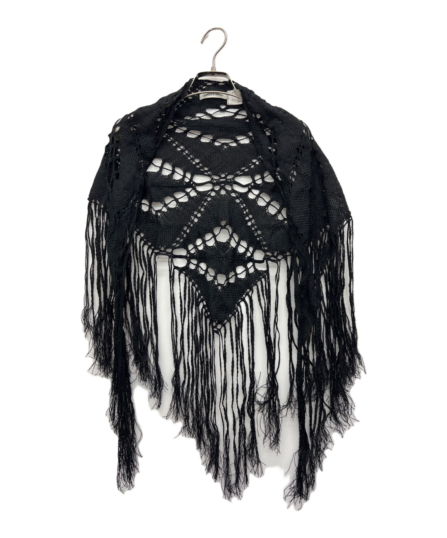 アソースメレ　ギマコットントライアングルレースストール　ブラック ロデスコ RODE SKO ASAUCE MELER ギマコットントライアングルレース