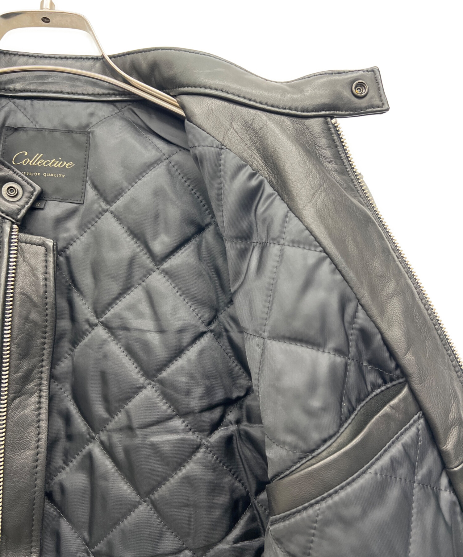 中古・古着通販】Collective (コレクティブ) レザーシングルライダース