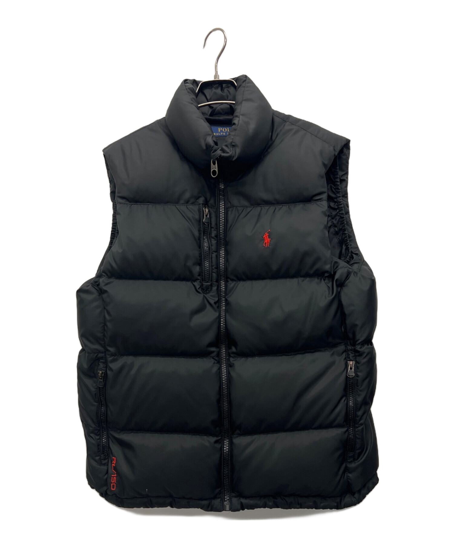 【美品】Polo Ralph Lauren ダウンベスト　ブラック ポロ・ラルフ・ローレン 黒 ・青ダウンベスト