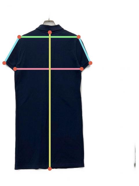 中古・古着通販】LACOSTE (ラコステ) 半袖ポロワンピース ネイビー