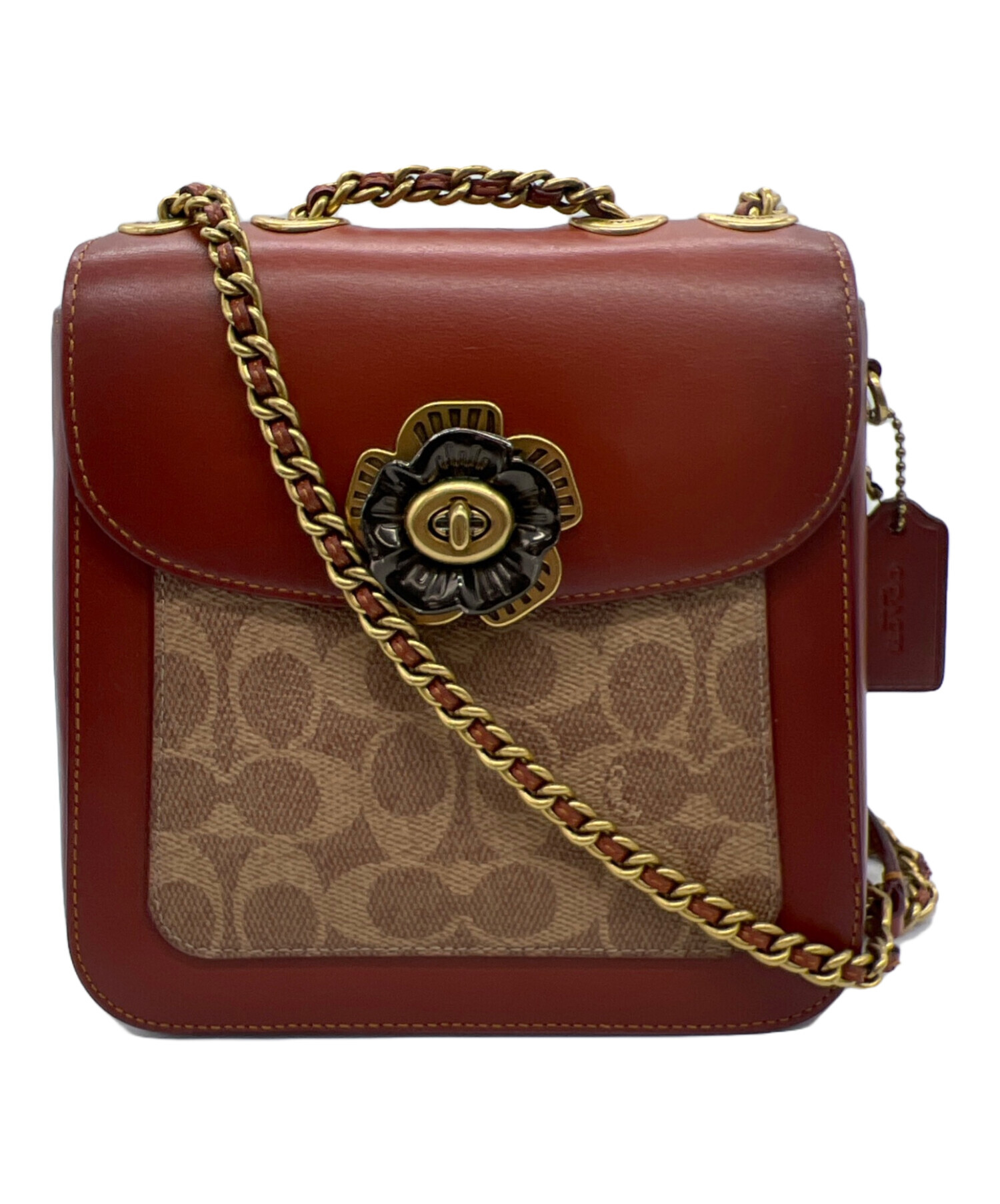 未使用タグ付き☆COACHコーチ 2wayショルダーバッグ ブラウン レザー 中古・古着通販】COACH (コーチ) 2WAYショルダーバッグ ブラウン