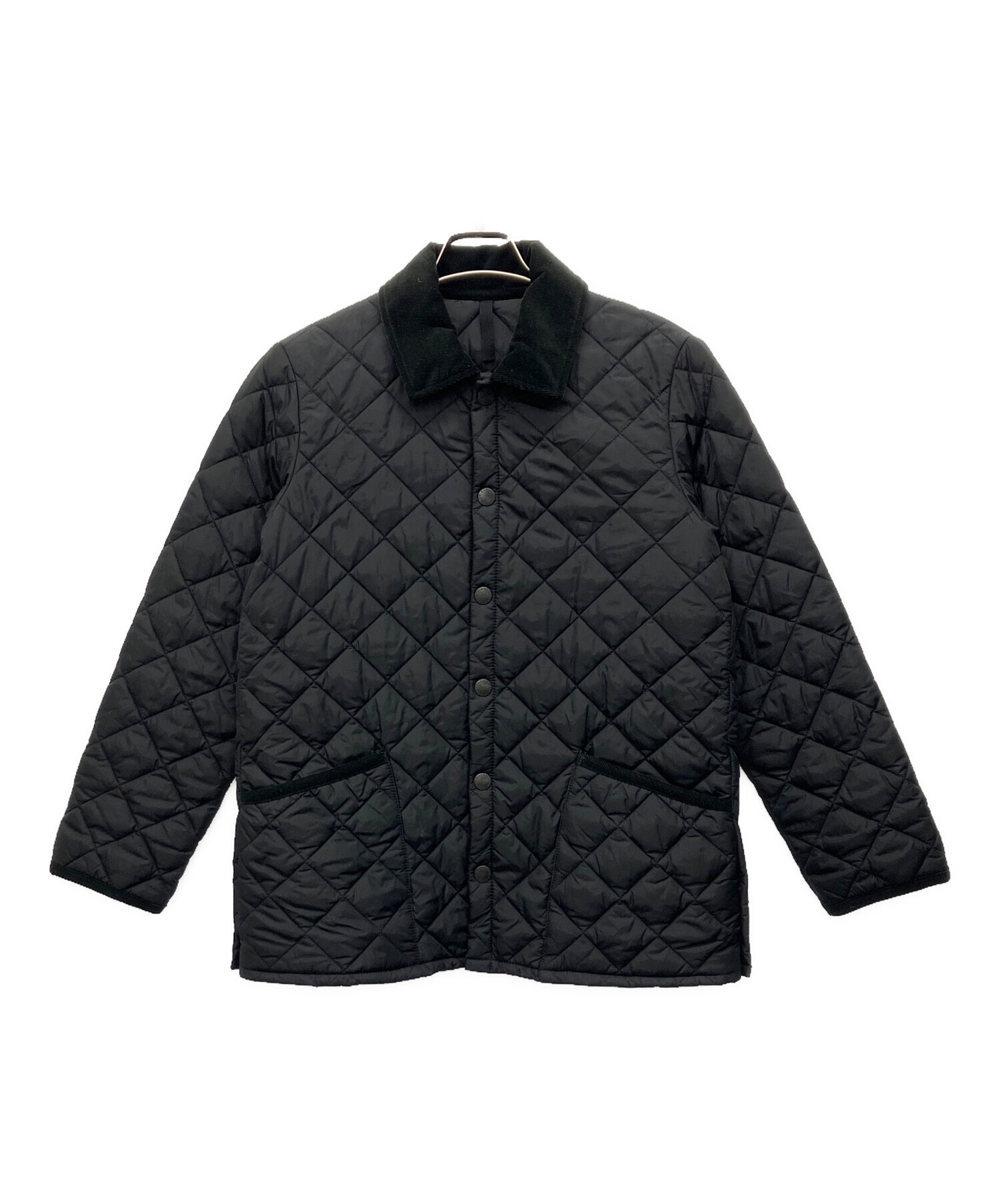 バブアー　キルティングジャケット　ブラック　サイズＬ 中古・古着通販】Barbour (バブアー) キルティングジャケット ブラック