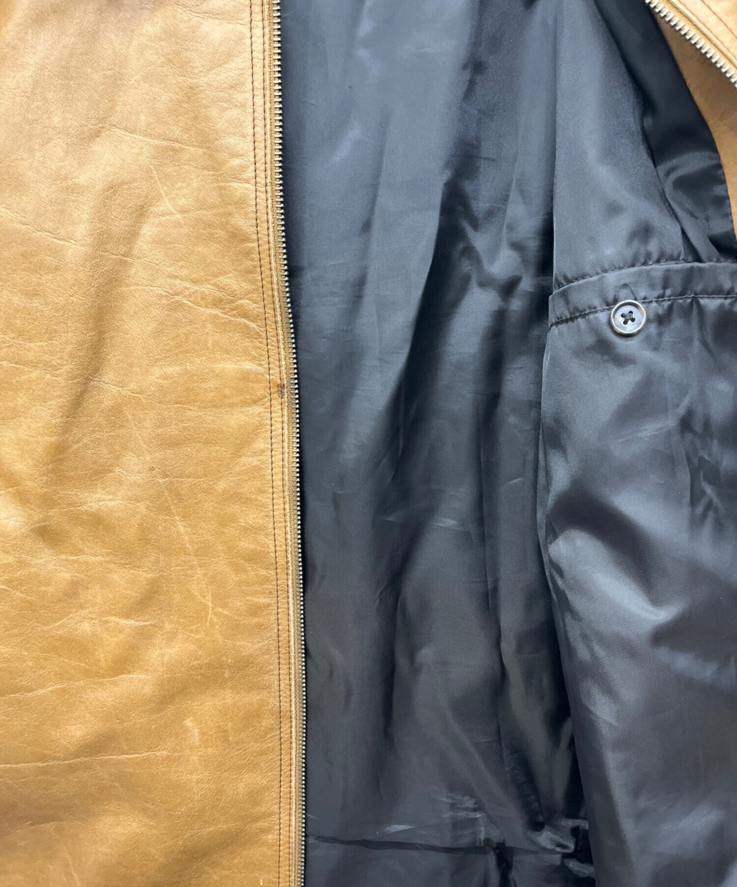 中古・古着通販】GAP (ギャップ) レザージャケット ブラウン 中古・古着通販】GAP (ギャップ) レザージャケット ブラウン