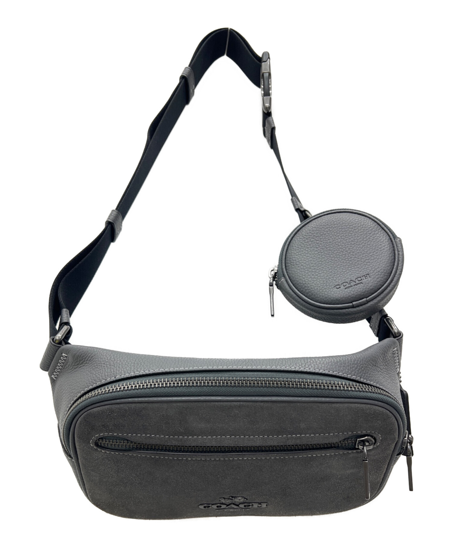 中古・古着通販】COACH (コーチ) エリアス ベルト バッグ グレー