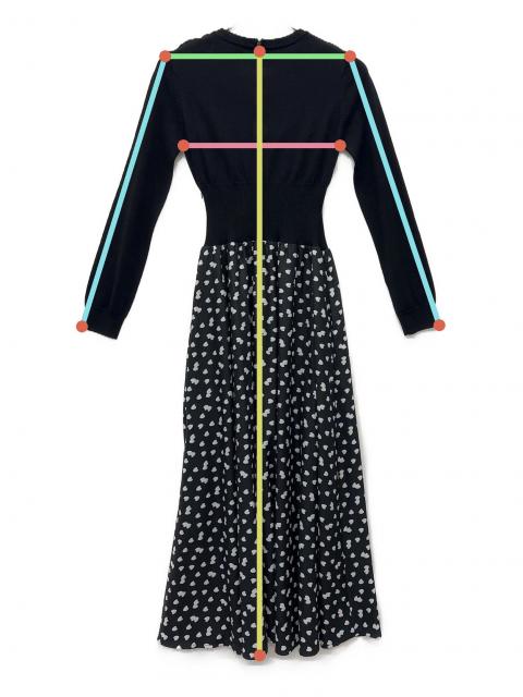 中古・古着通販】JENNE (ジェンヌ) 長袖ワンピース ブラック サイズ:M