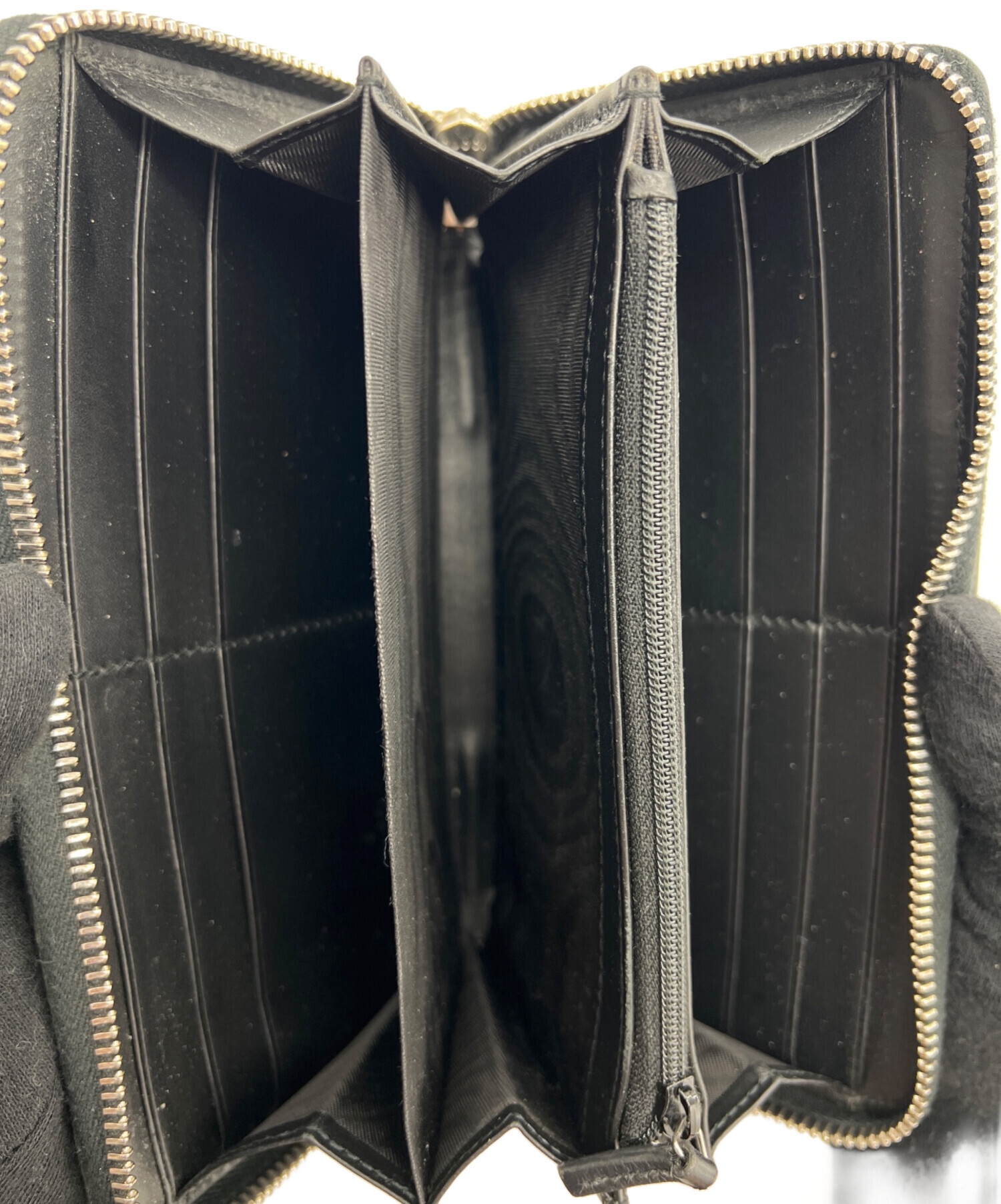 中古・古着通販】GUCCI (グッチ) ラウンドファスナー財布 ブラック 