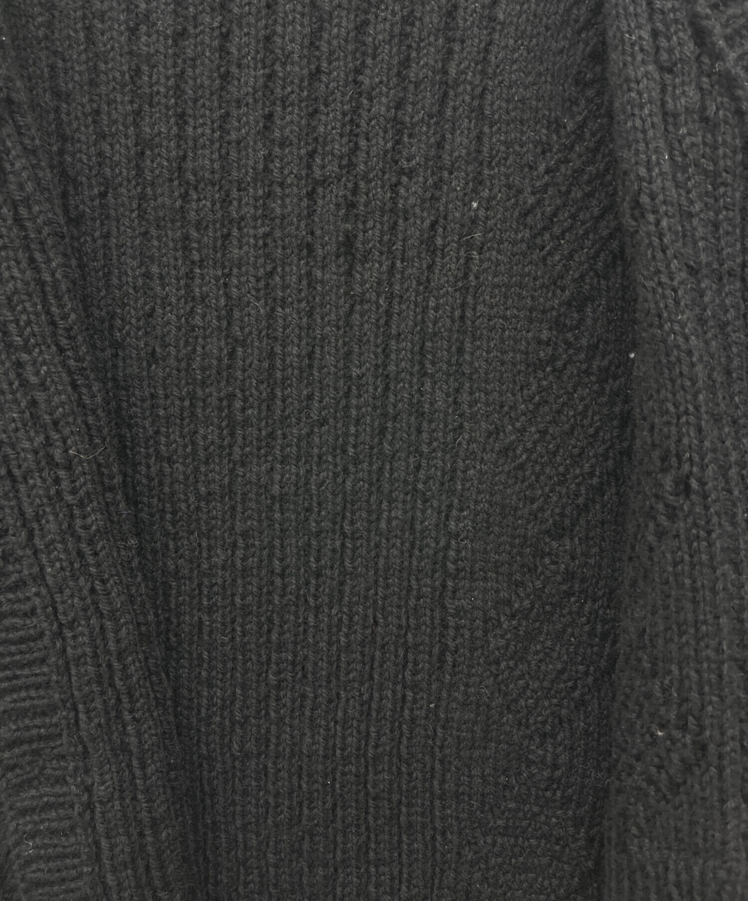 中古・古着通販】INVERALLAN (インバーアラン) ニットベスト ブラック