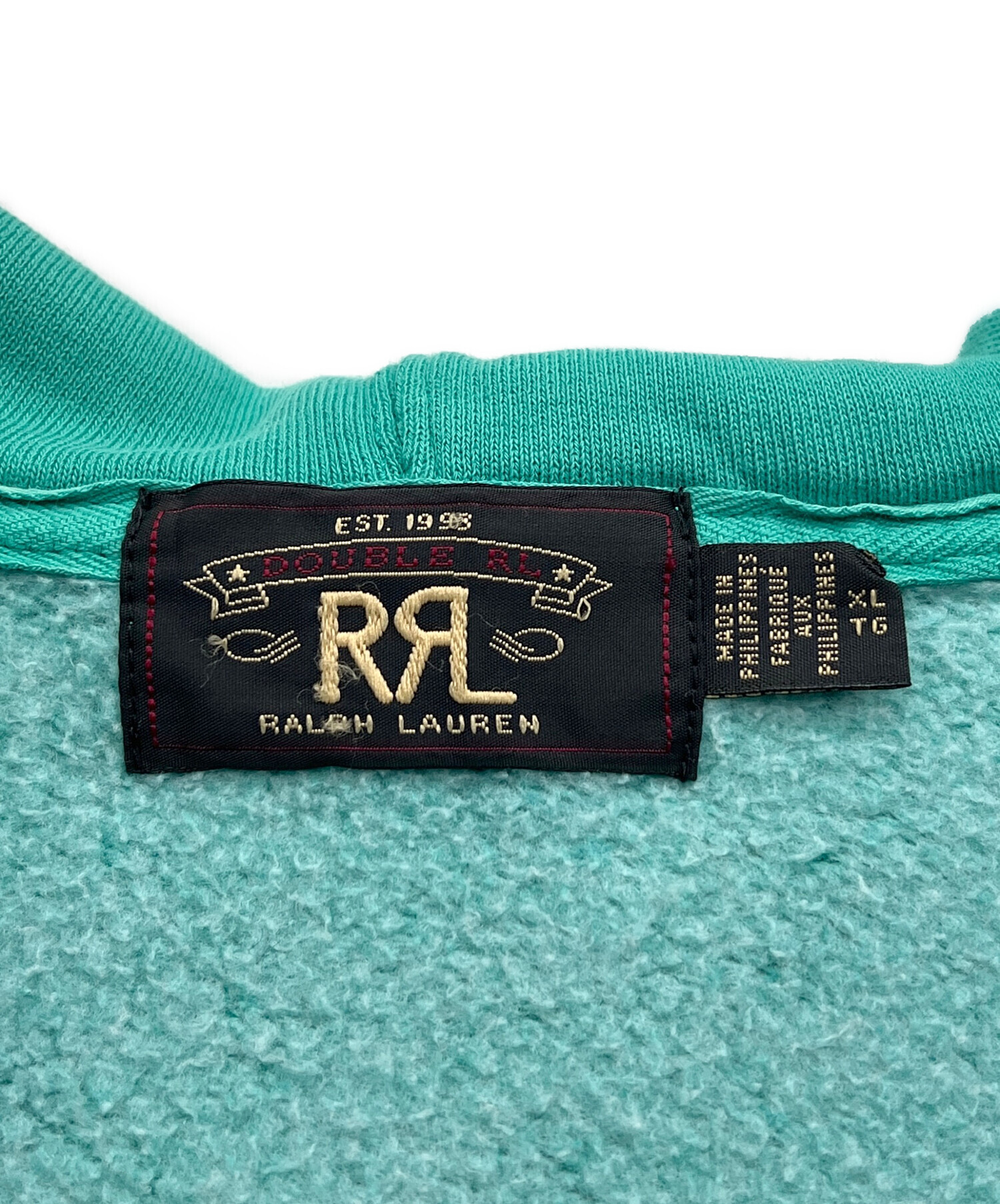 中古・古着通販】RRL (ダブルアールエル) ジップパーカー ターコイズ 