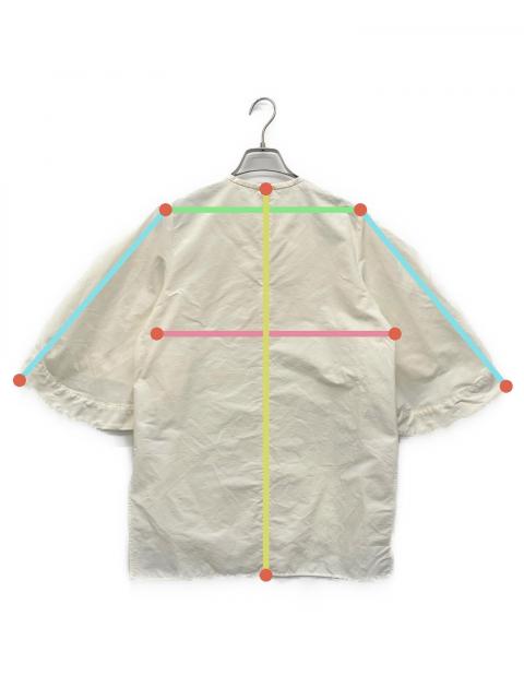 中古・古着通販】LOHEN (ローヘン) 半袖ブラウス ホワイト サイズ:Free