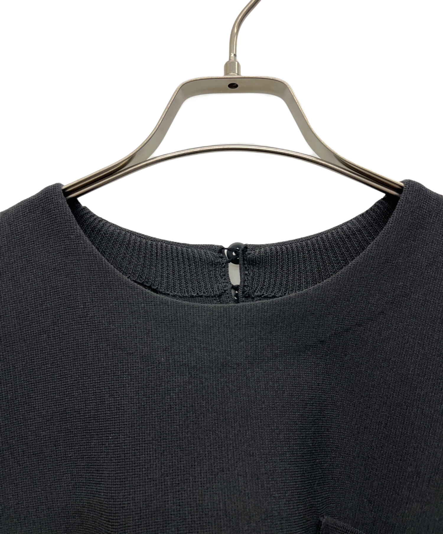 中古・古着通販】LOHEN (ローヘン) ミラノリブクロップドニット グレー