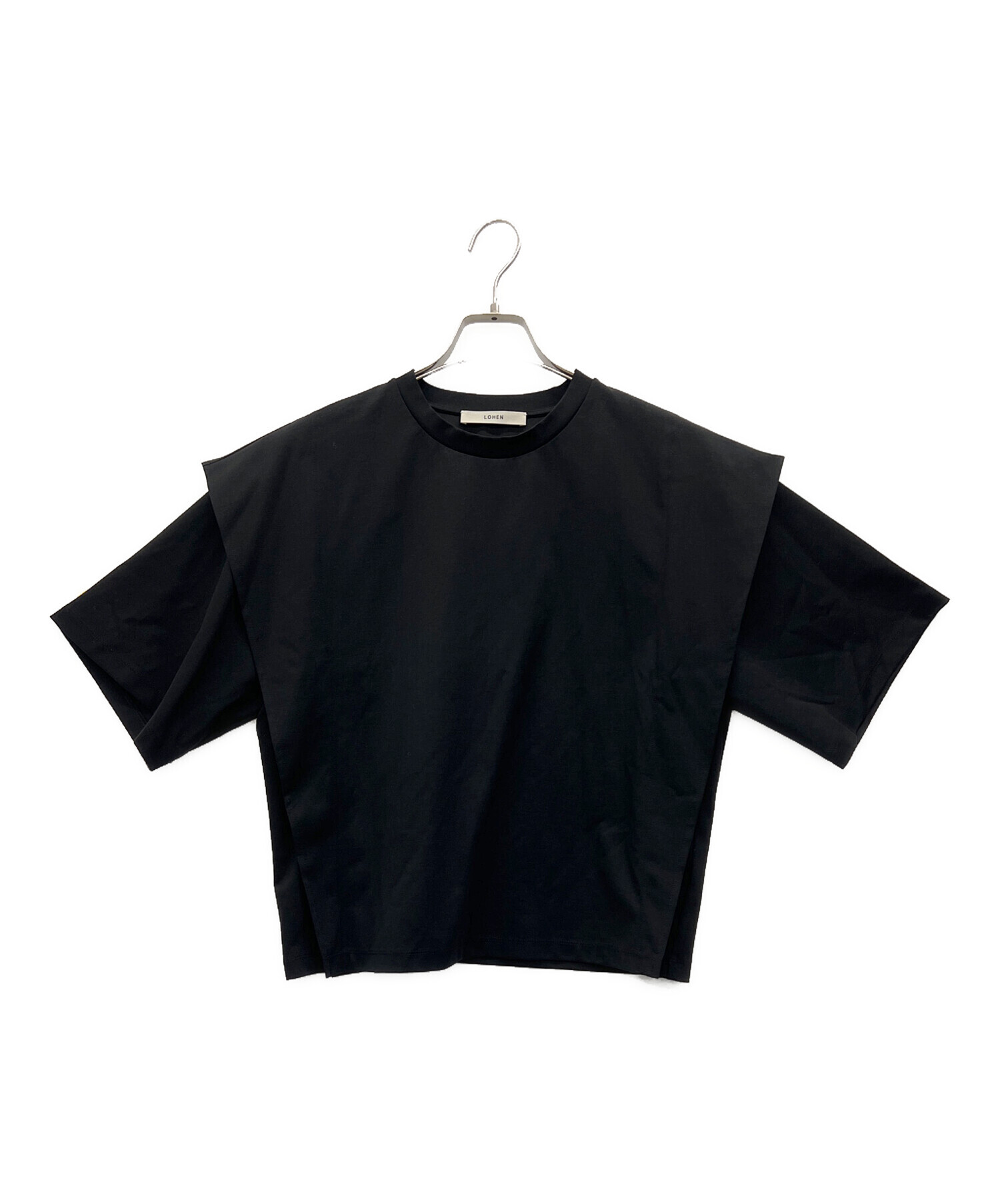 中古・古着通販】LOHEN (ローヘン) 半袖カットソー ブラック サイズ:38