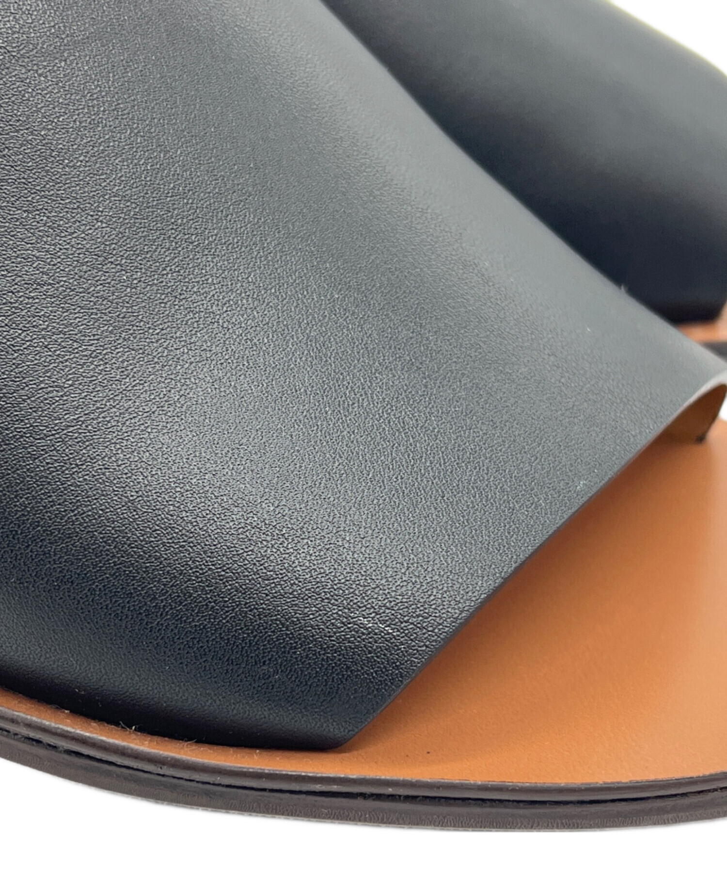 中古・古着通販】Chloe (クロエ) ミュールサンダル ブラック×ブラウン