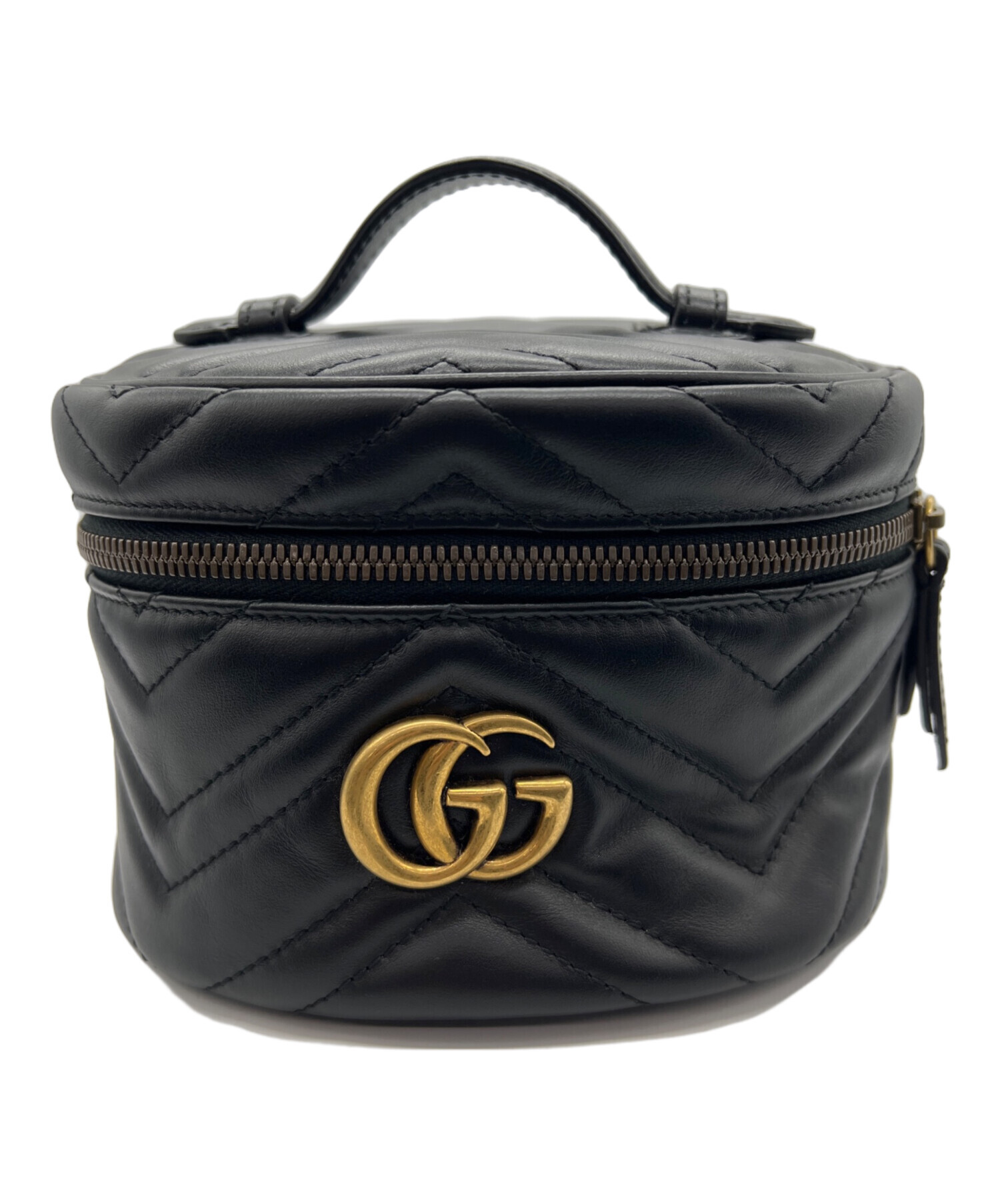 中古・古着通販】GUCCI (グッチ) リュック GGマーモント ブラック