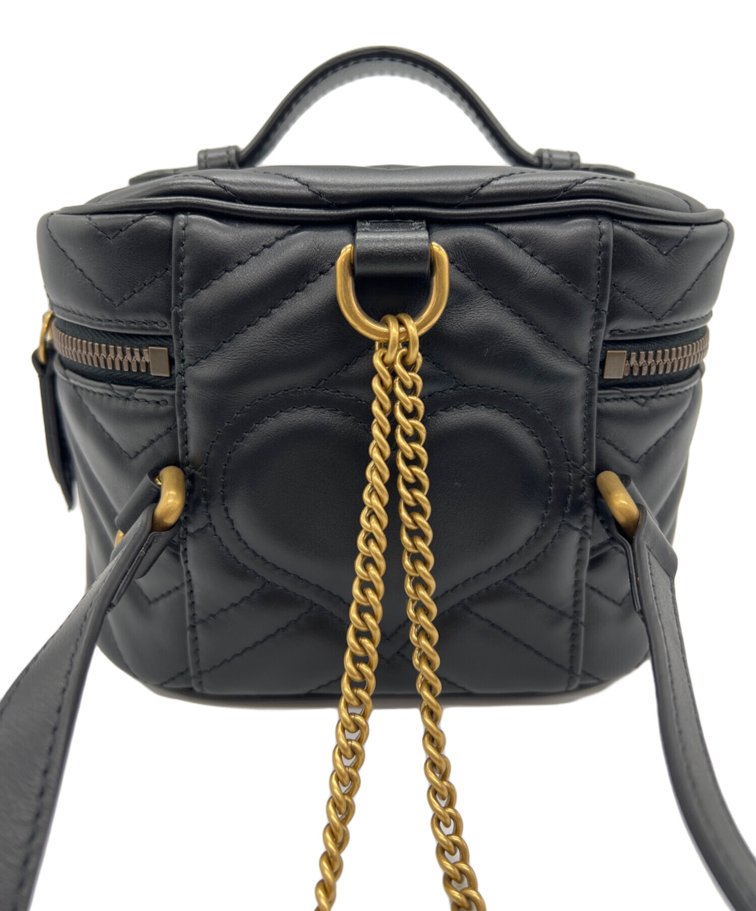 中古・古着通販】GUCCI (グッチ) リュック GGマーモント ブラック