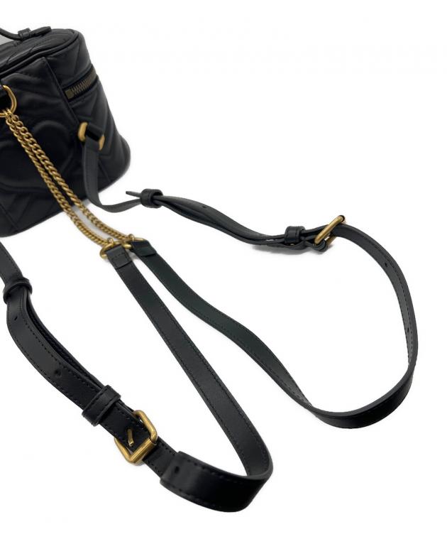 中古・古着通販】GUCCI (グッチ) リュック GGマーモント ブラック