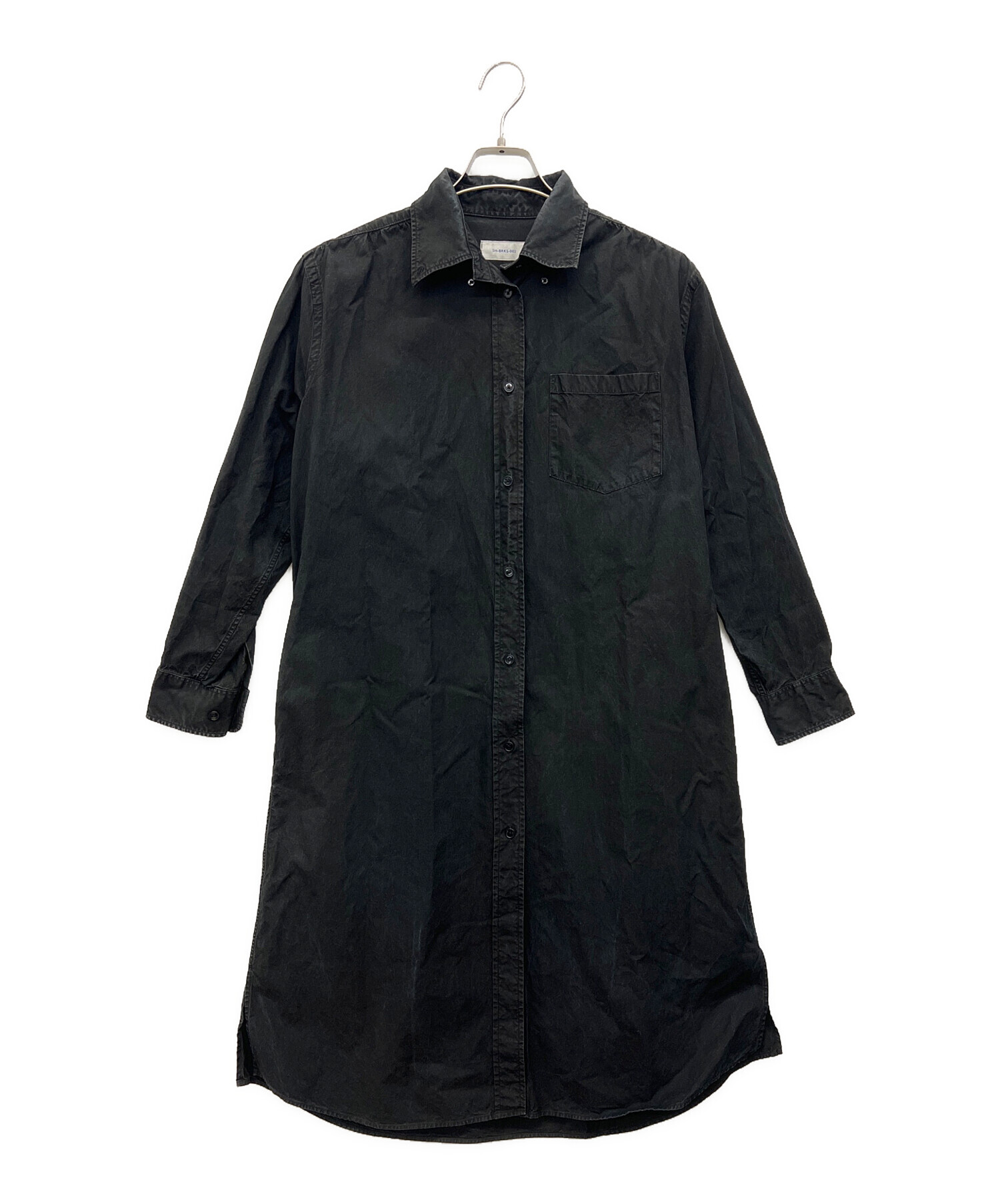 中古・古着通販】SH (エスエイチ) シャツワンピース ブラック サイズ:M