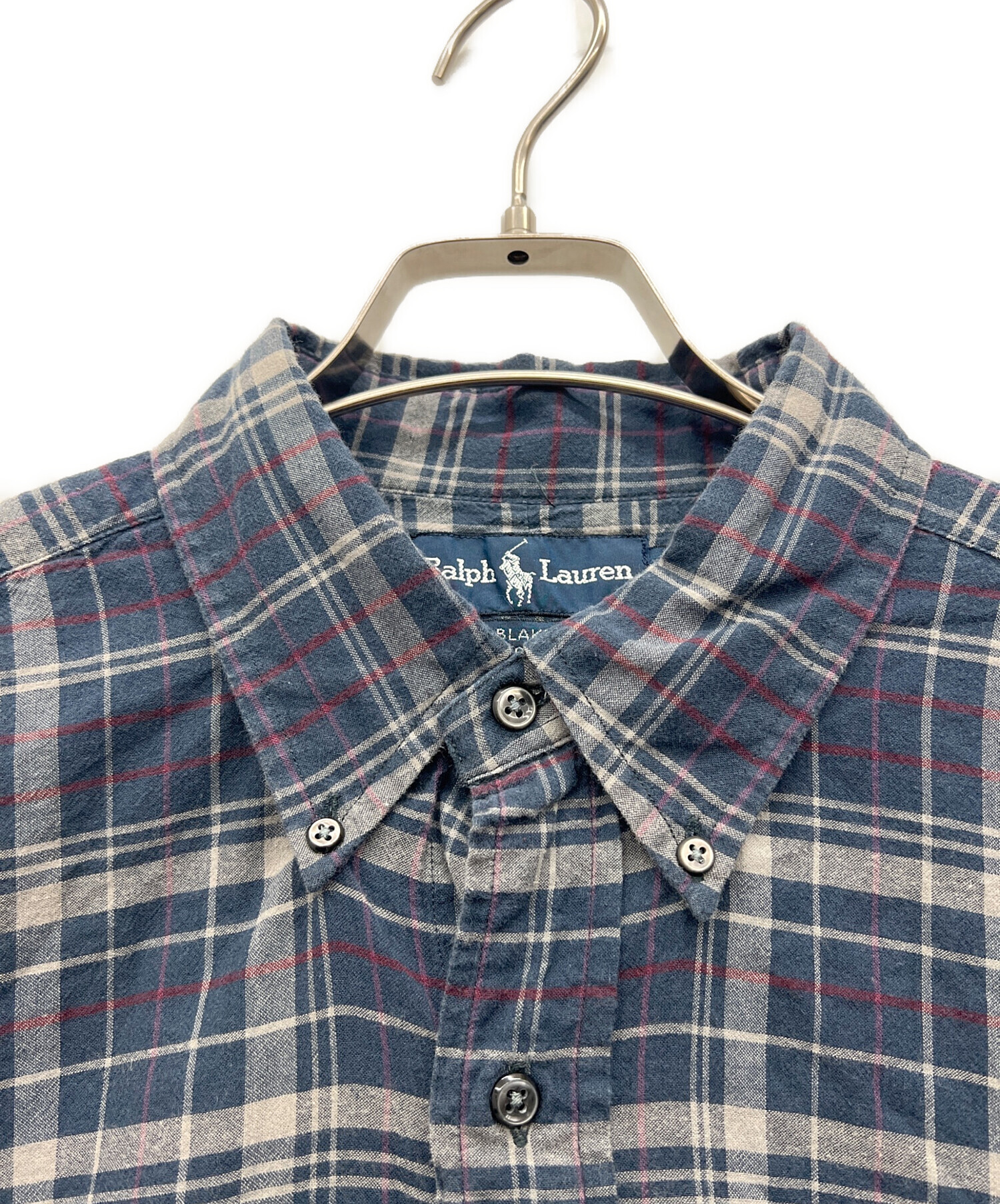 中古・古着通販】RALPH LAUREN (ラルフローレン) 半袖シャツ ネイビー 