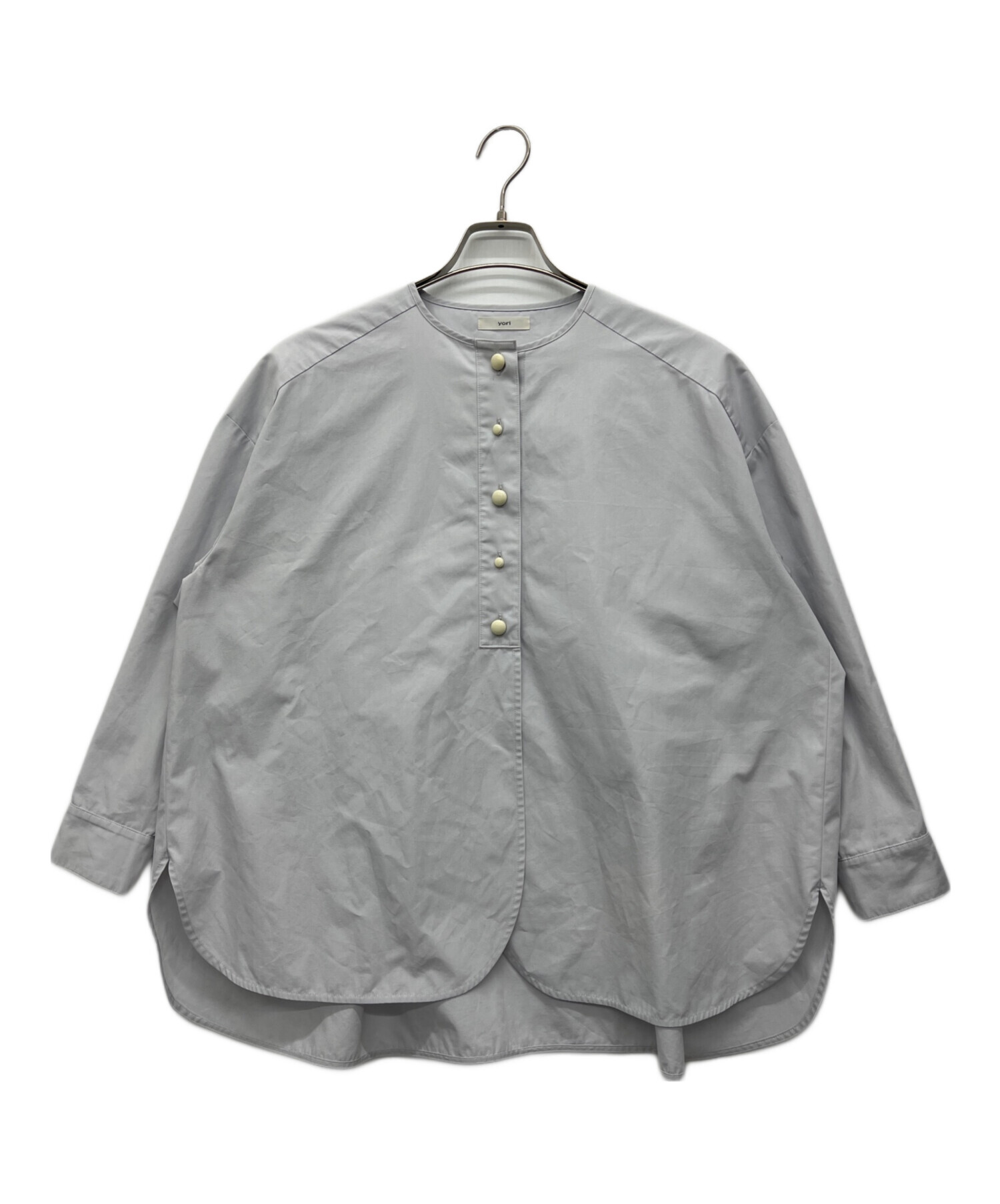 中古・古着通販】YORI (ヨリ) キャンディボタンシャツ グレー サイズ