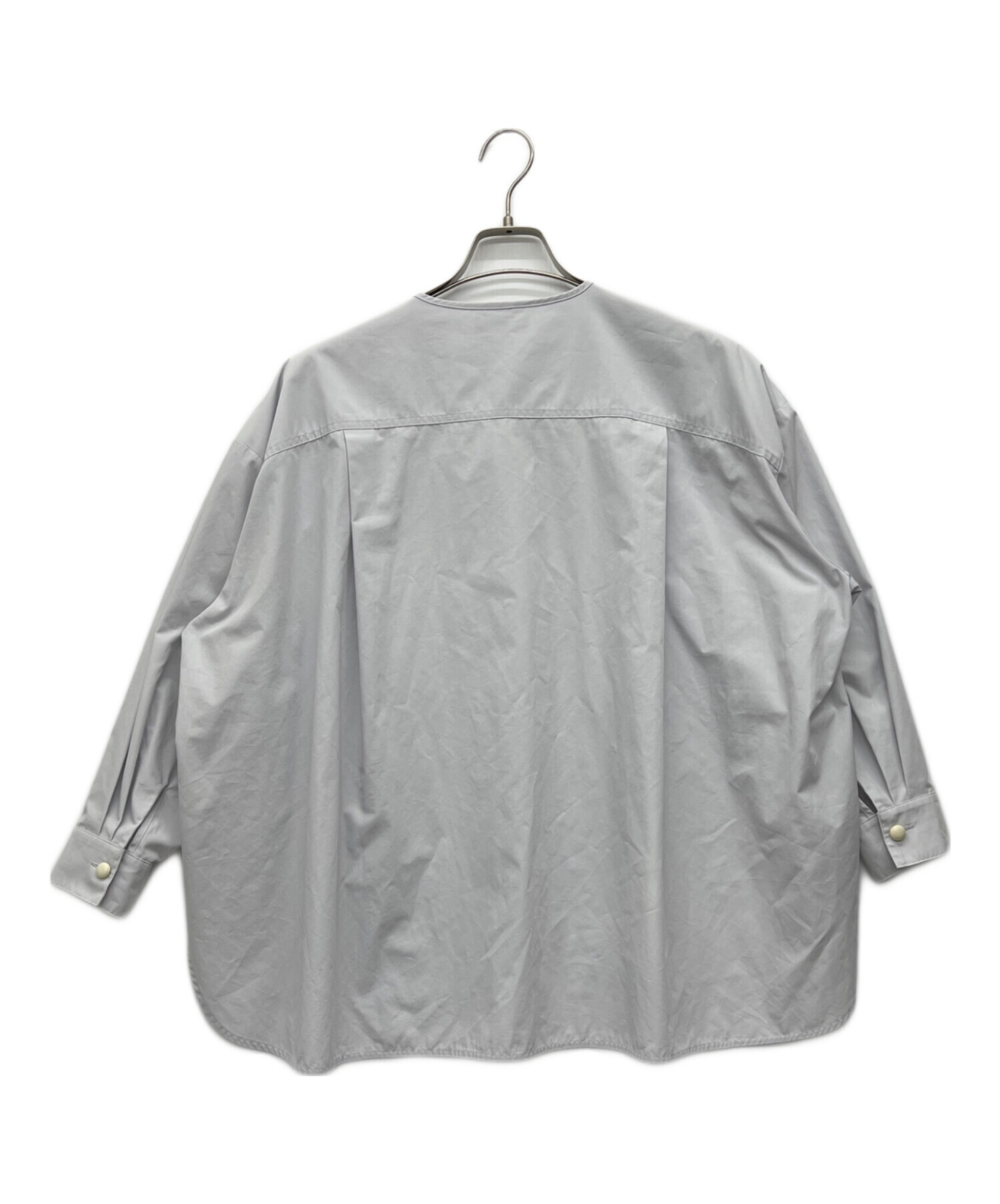 新品未使用　yoriキャンディボタンシャツ 中古・古着通販】YORI (ヨリ) キャンディボタンシャツ グレー サイズ