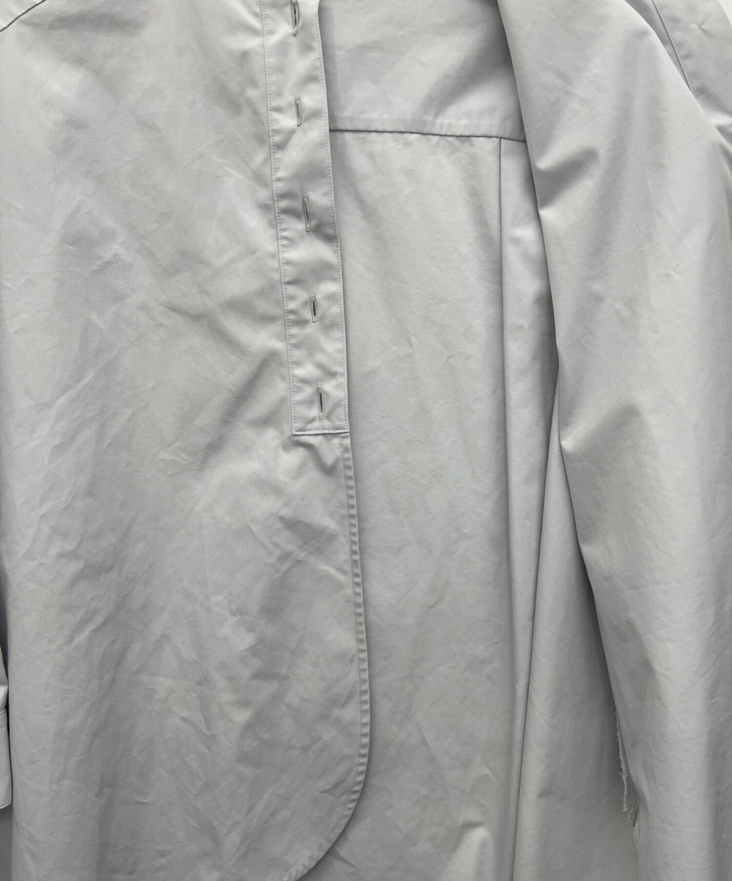 中古・古着通販】YORI (ヨリ) キャンディボタンシャツ グレー サイズ