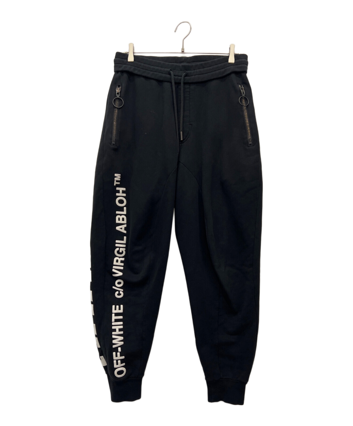 中古・古着通販】OFFWHITE (オフホワイト) スウェットパンツ ブラック 