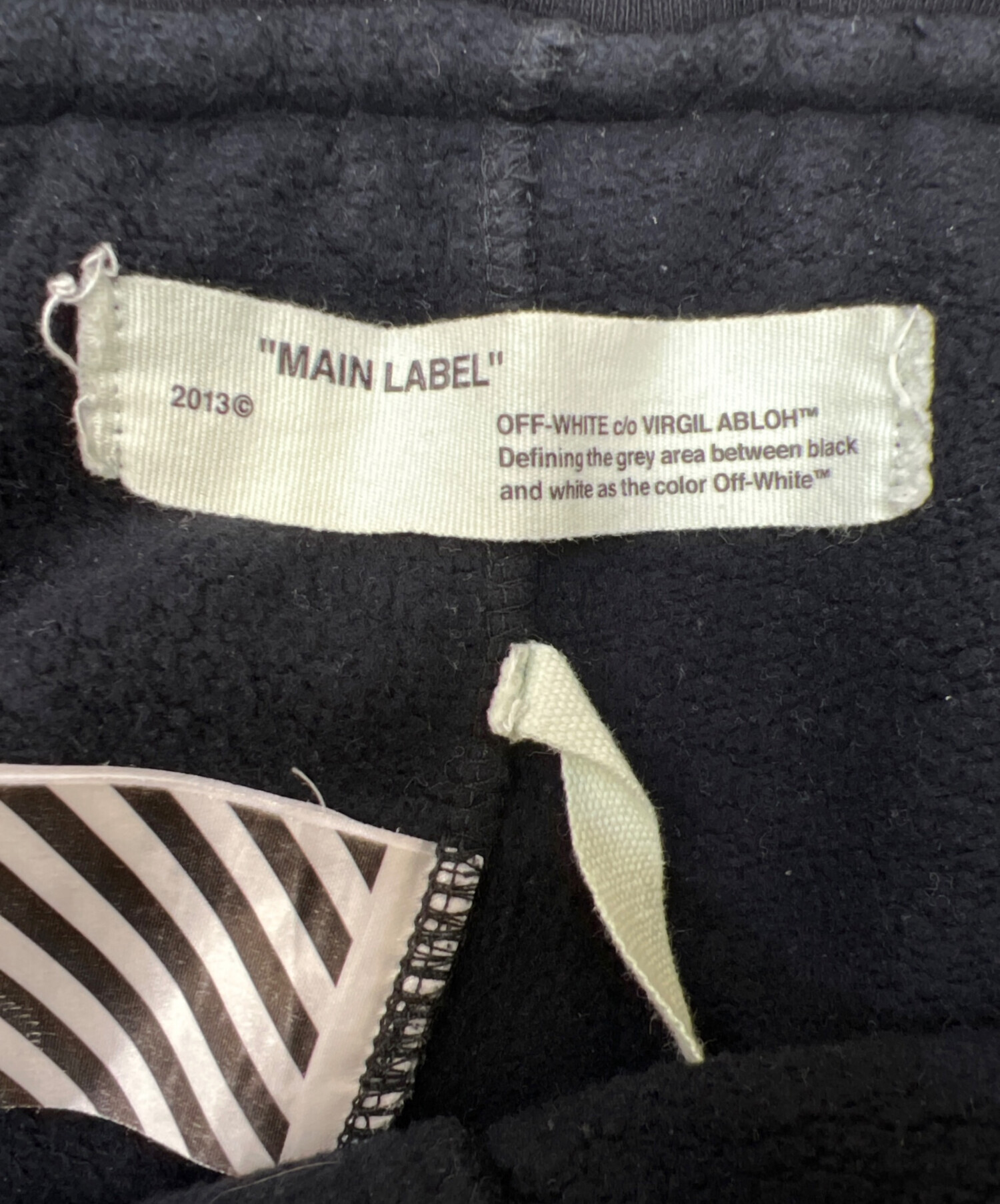 中古・古着通販】OFFWHITE (オフホワイト) スウェットパンツ ブラック 
