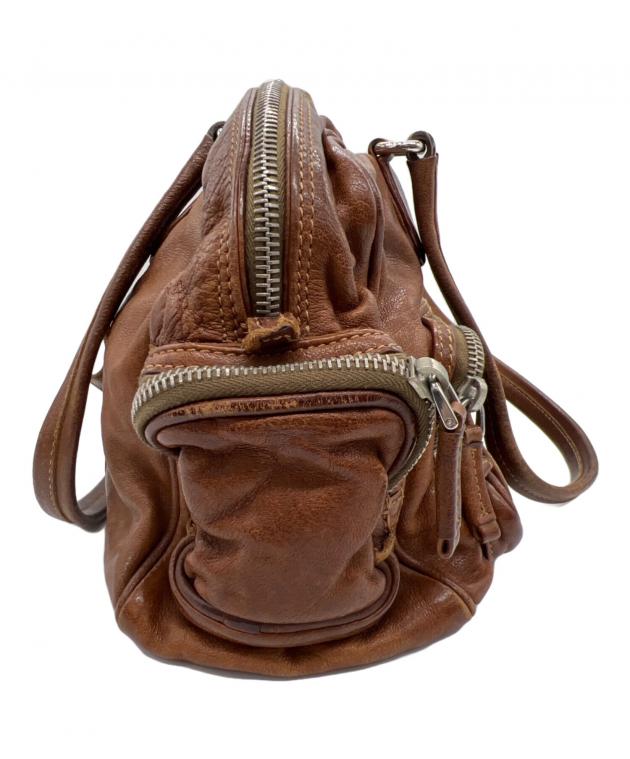 中古・古着通販】PRADA (プラダ) ウォッシュドレザーボストンバッグ