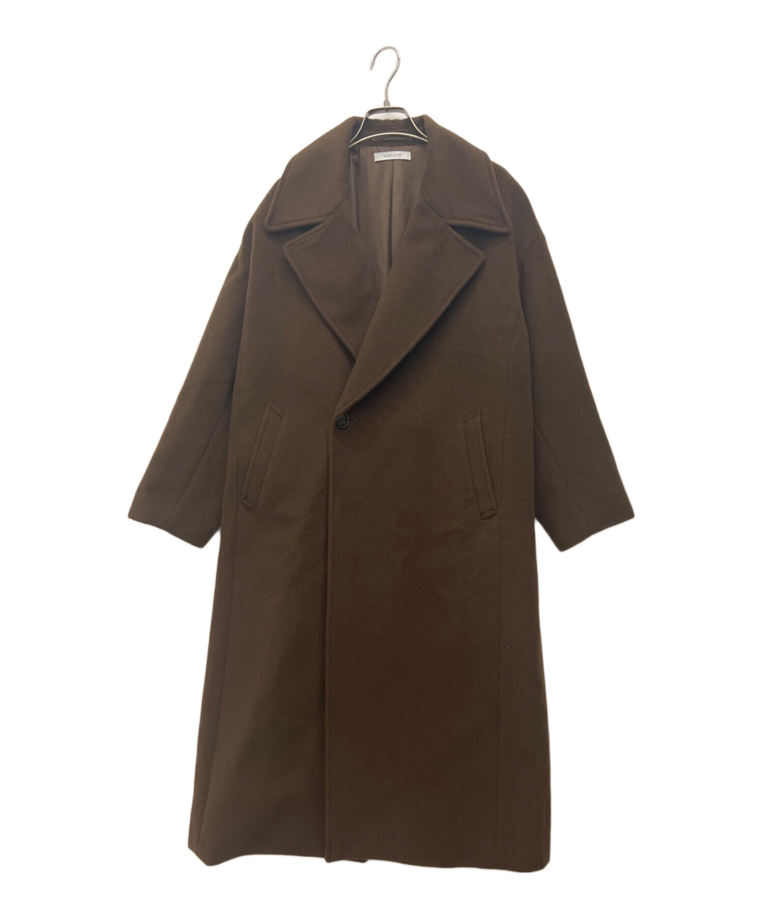 中古・古着通販】SIMPLICITE (シンプリシテ) シングルコート ブラウン 