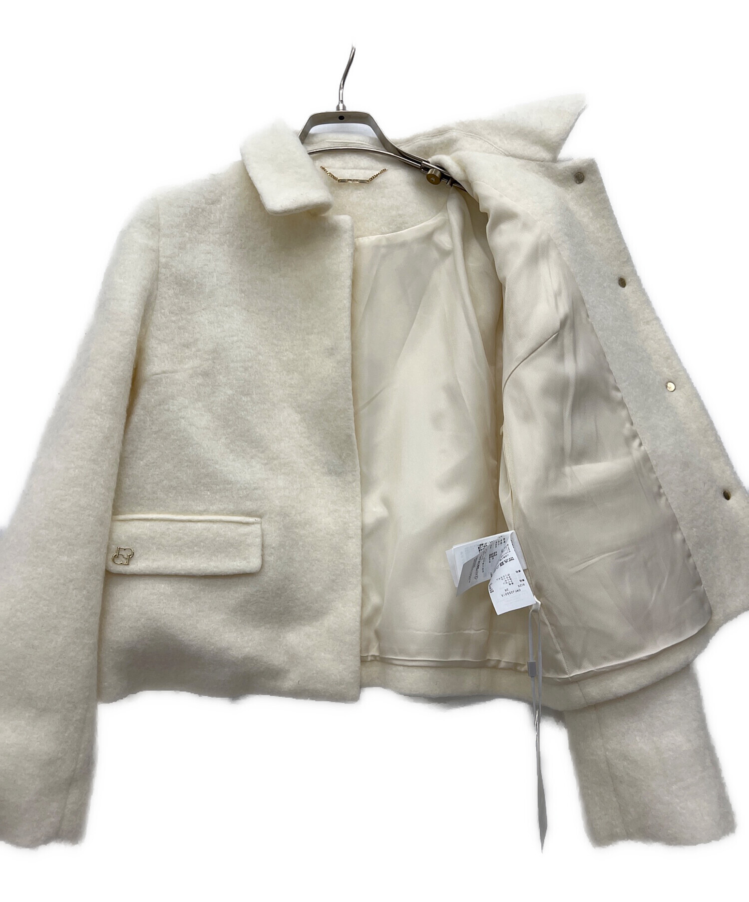 CELFORD ホワイトファー付きジャケット 中古・古着通販】CELFORD (セルフォード) ジャケット ホワイト サイズ