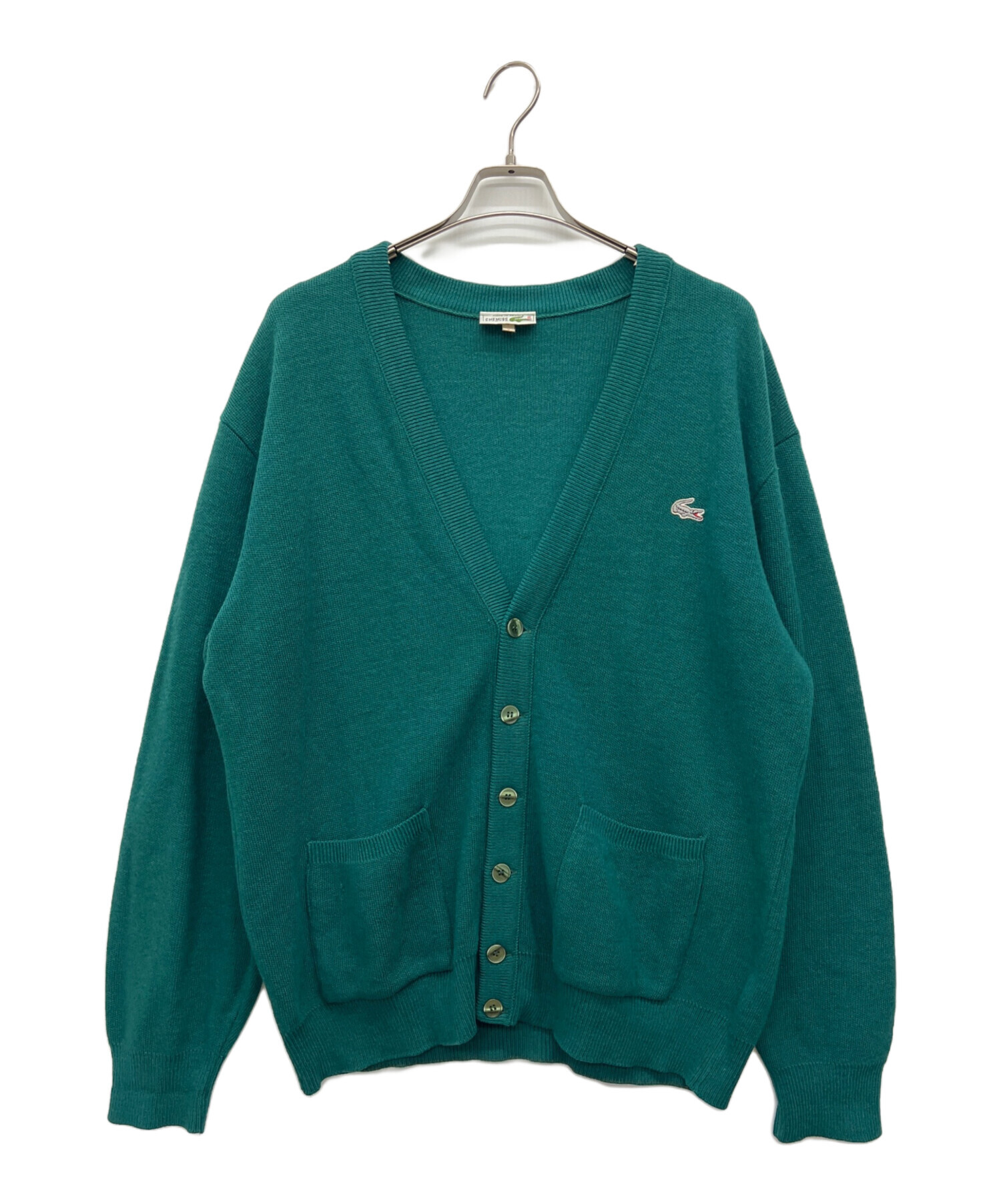 中古・古着通販】LACOSTE (ラコステ) 厚手カーディガン グリーン 
