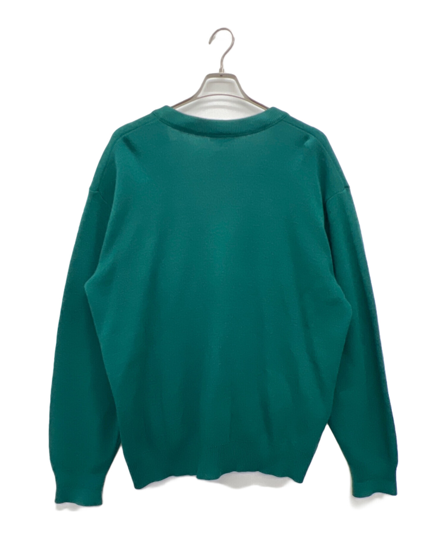 美品 ラコステ カーディガン グリーン 5 中古・古着通販】LACOSTE (ラコステ) 厚手カーディガン グリーン