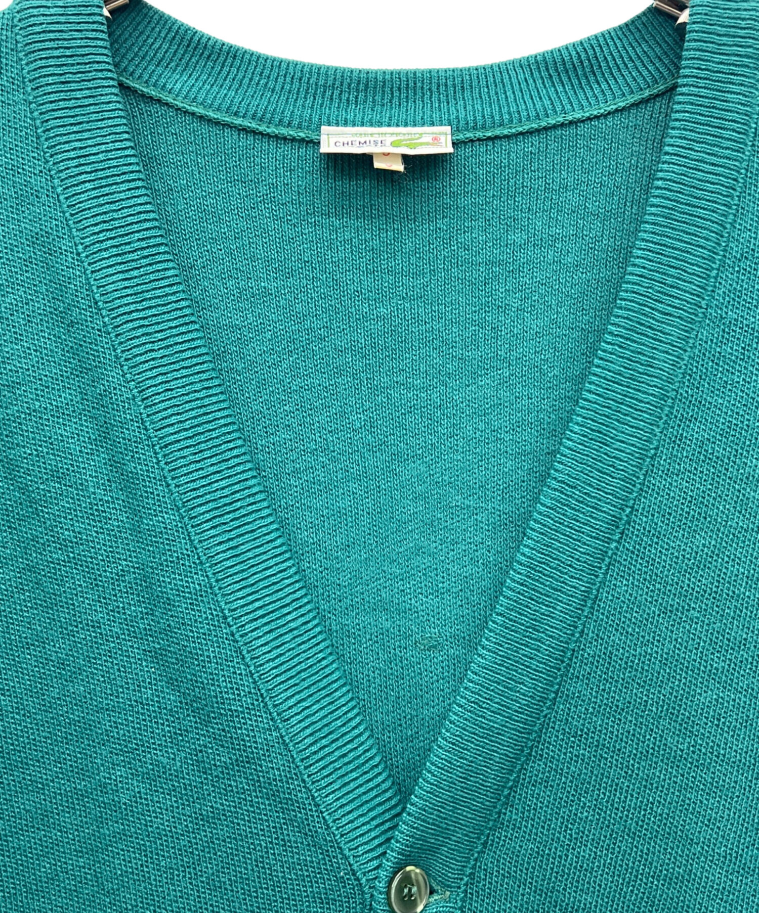 中古・古着通販】LACOSTE (ラコステ) 厚手カーディガン グリーン 