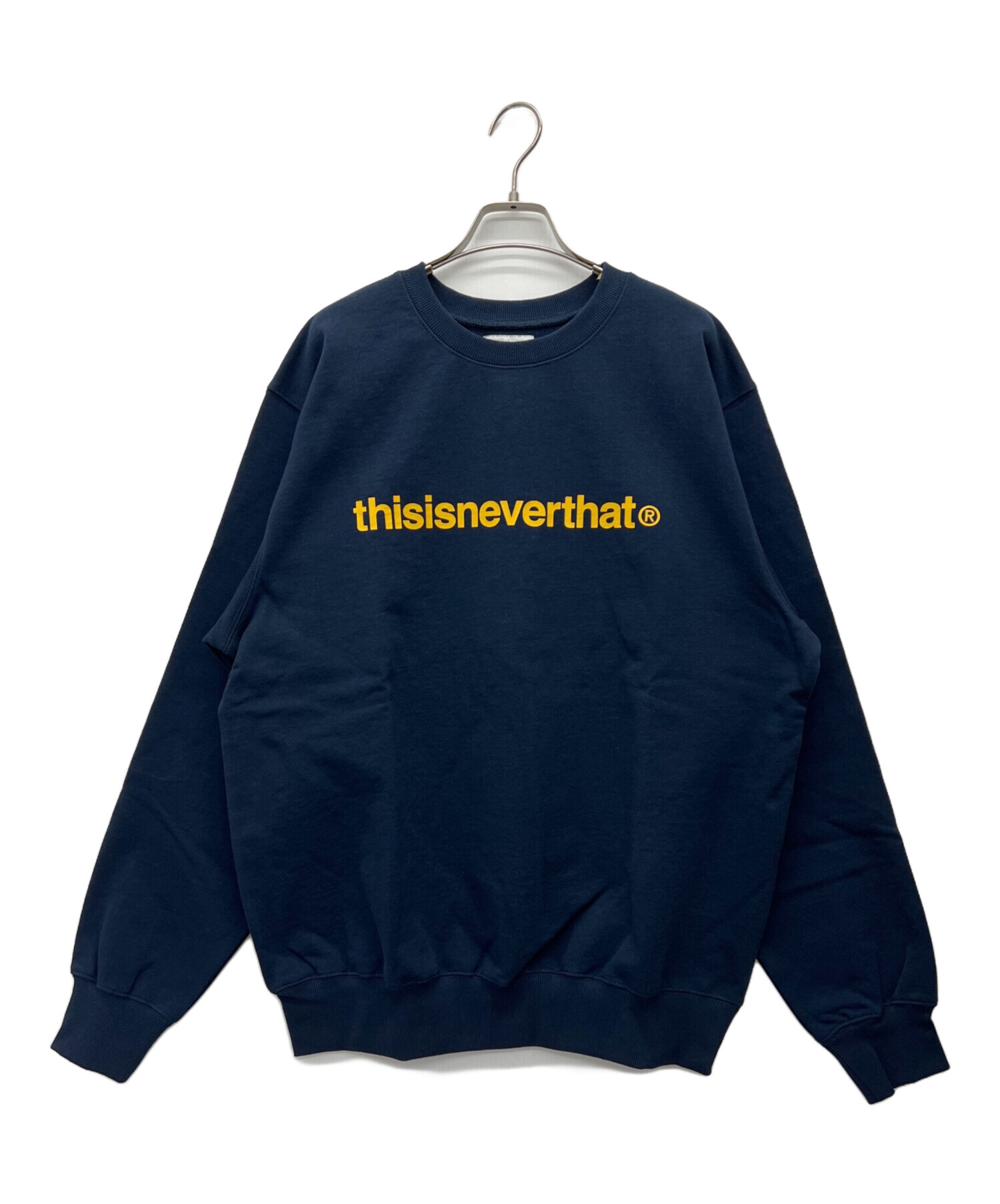 【いくら】thisisneverthat® ネイビー スウェット M 中古・古着通販】thisisneverthat (ディスイズネバーザット) クルー