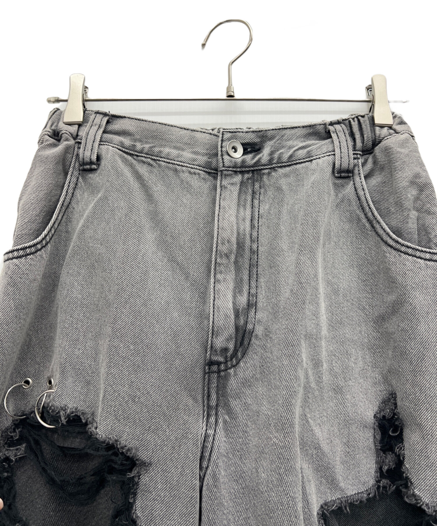 中古・古着通販】REFLEM (レフレム) ハイクラッシュデニムパンツ