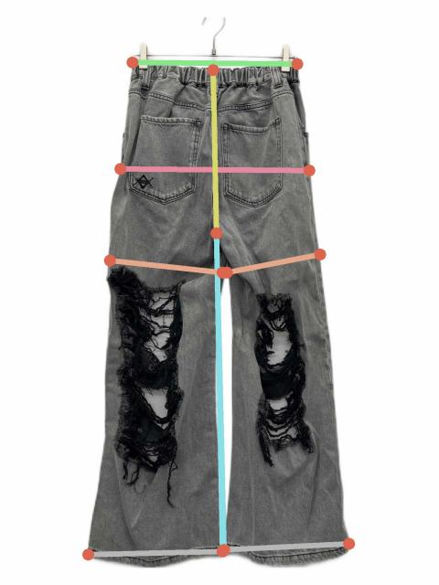 REFLEM メッシュデザイン ワークパンツ フリーサイズ 中古・古着通販】REFLEM (レフレム) ハイクラッシュデニムパンツ