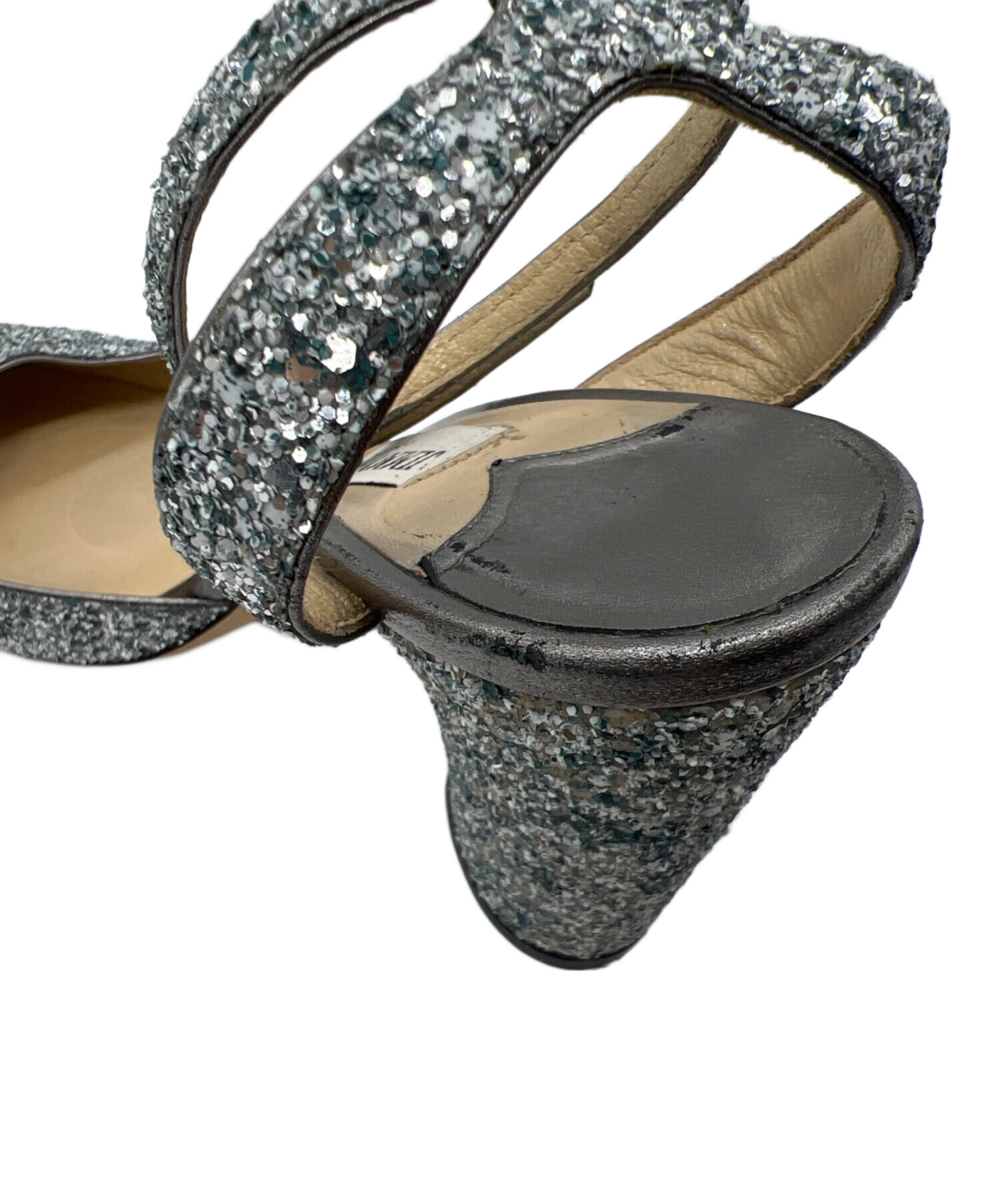 正規品】JIMMY CHOO ネイビー 星柄 パンプス バックベルト 着用1回