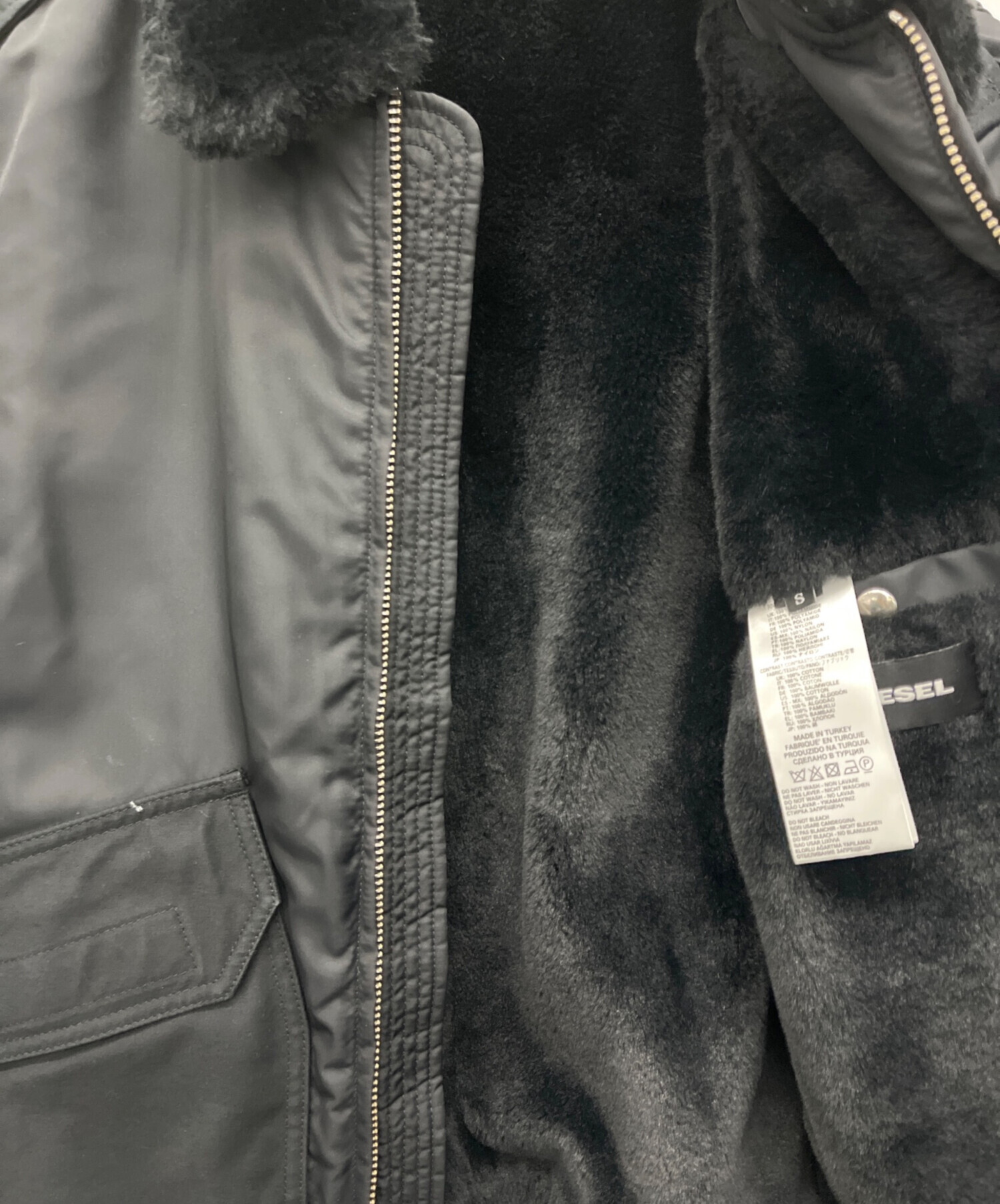 中古・古着通販】DIESEL (ディーゼル) フライトジャケット ブラック