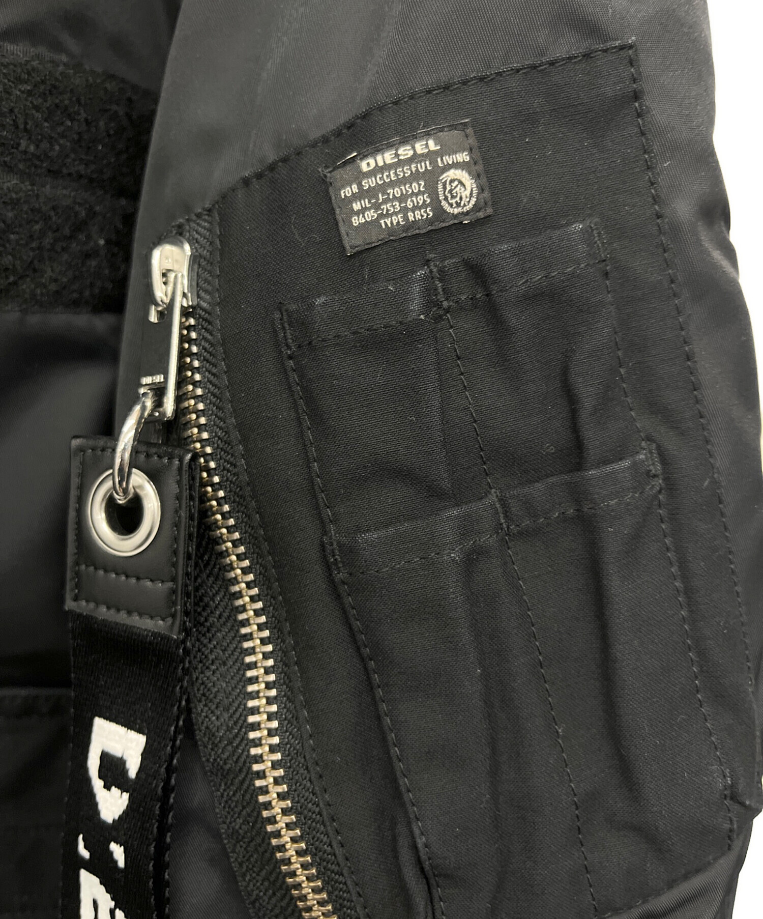中古・古着通販】DIESEL (ディーゼル) フライトジャケット ブラック