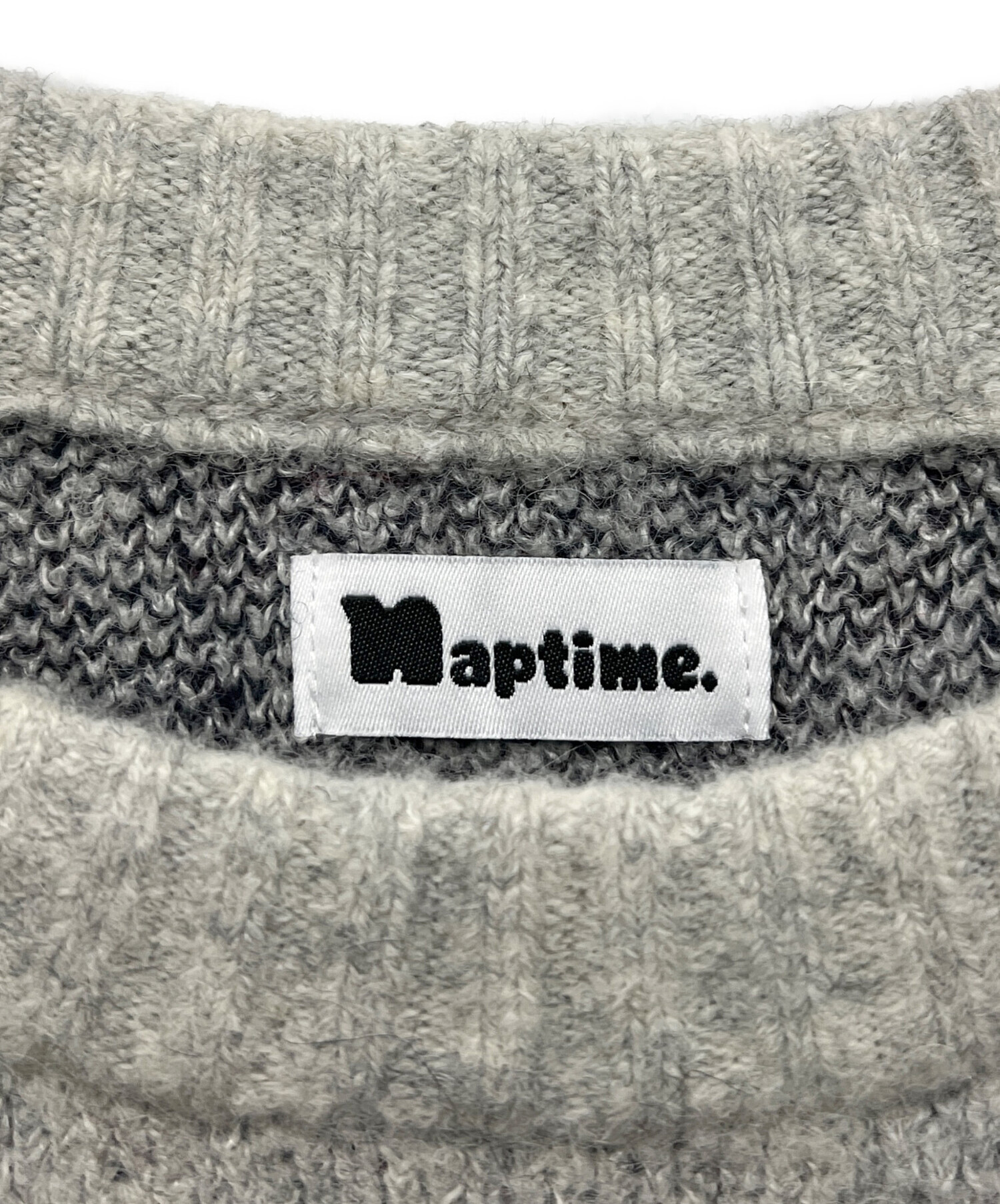 中古・古着通販】Naptime (ナップタイム) ニットプルオーバー グレー
