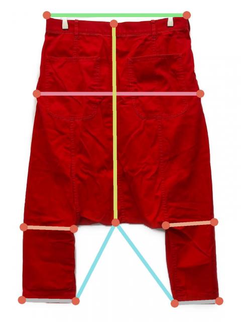 コムデギャルソン　サルエルパンツ　赤 中古・古着通販】COMME des GARCONS (コムデギャルソン) サルエル