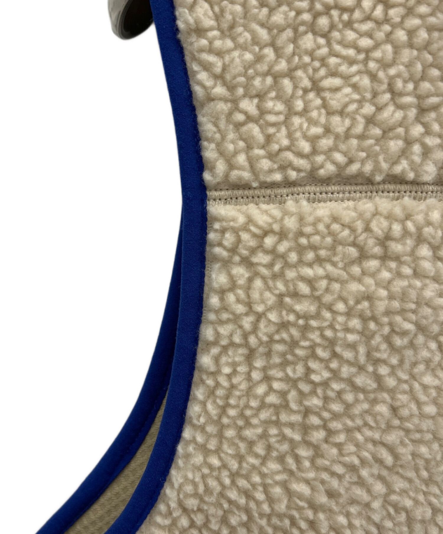 36Patagonia フリースベスト XS アイボリー/ブルー patagonia（パタゴニア） ボア フリース ベスト クラシック レトロX