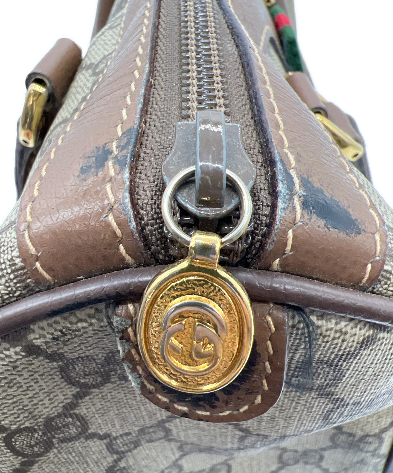 中古・古着通販】GUCCI (グッチ) シェリーライン ミニボストンバッグ