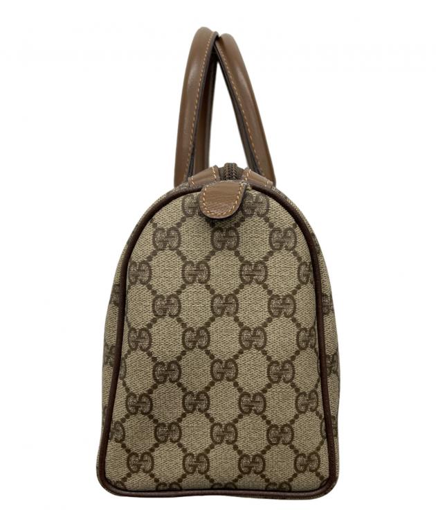 【美品】グッチ ミニボストンバッグ ベージュ スプリーム シェリーライン 中古・古着通販】GUCCI (グッチ) シェリーライン ミニボストンバッグ