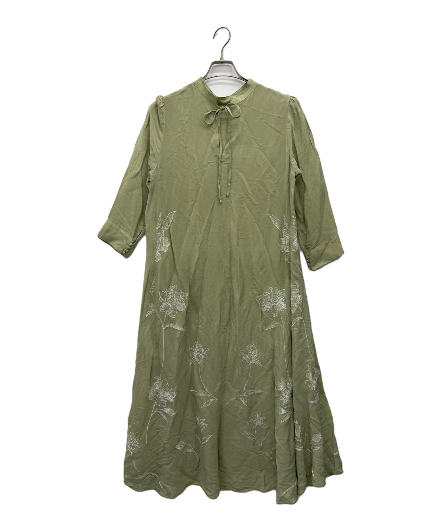 中古・古着通販】Ameri (アメリ) 長袖ワンピース グリーン サイズ:M 
