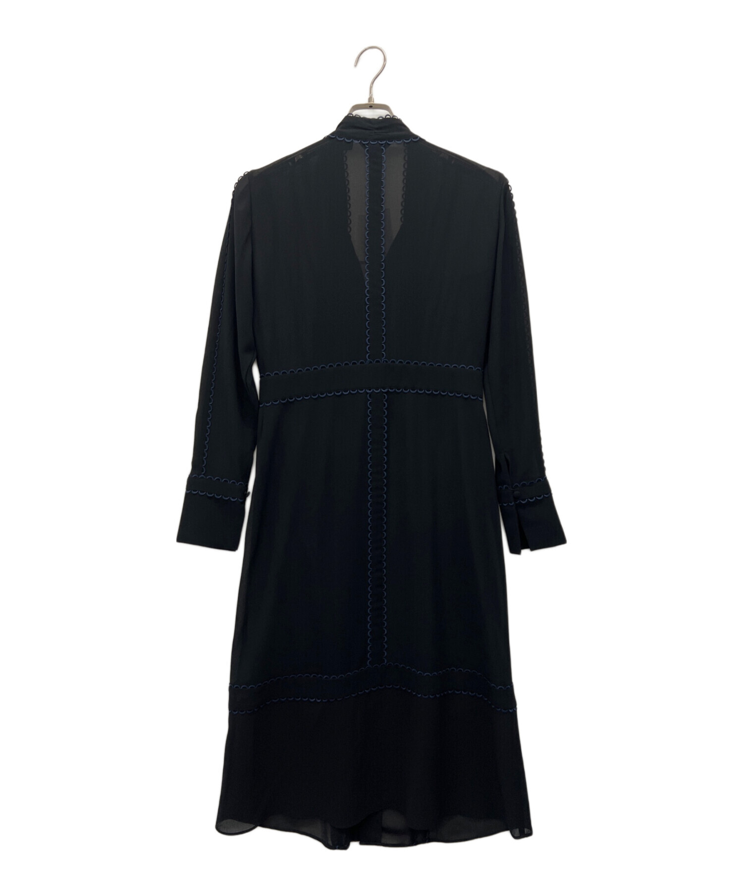 中古・古着通販】ted baker (テッドベーカー) 長袖ワンピース ブラック 
