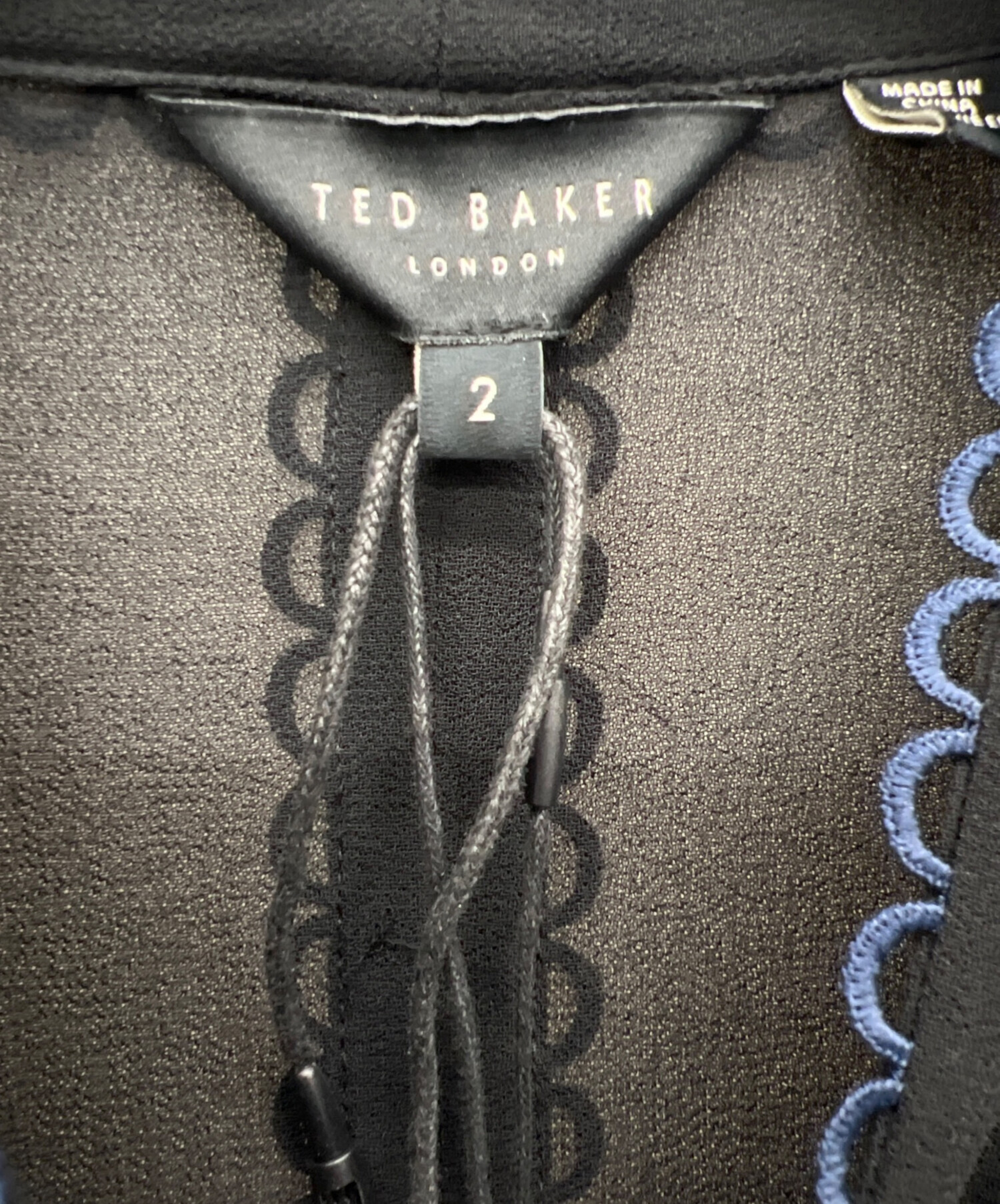 中古・古着通販】ted baker (テッドベーカー) 長袖ワンピース ブラック 