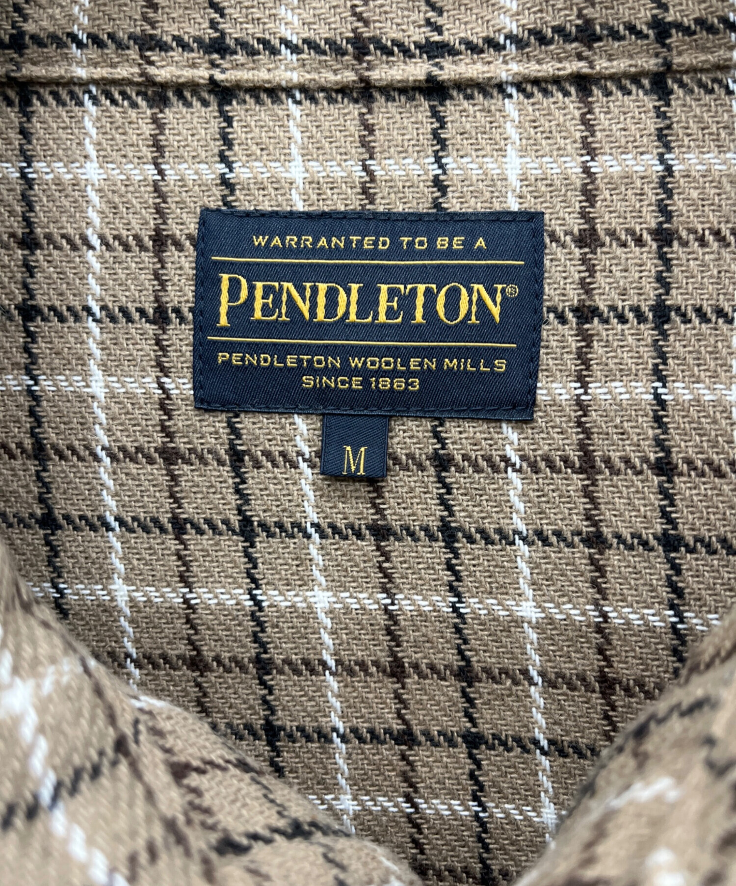 k*h様 Pendleton ベージュ　グリーンチェックジャケット L スウィン PENDLETON（ペンドルトン） 70s USA製 ヴィンテージ チェック柄