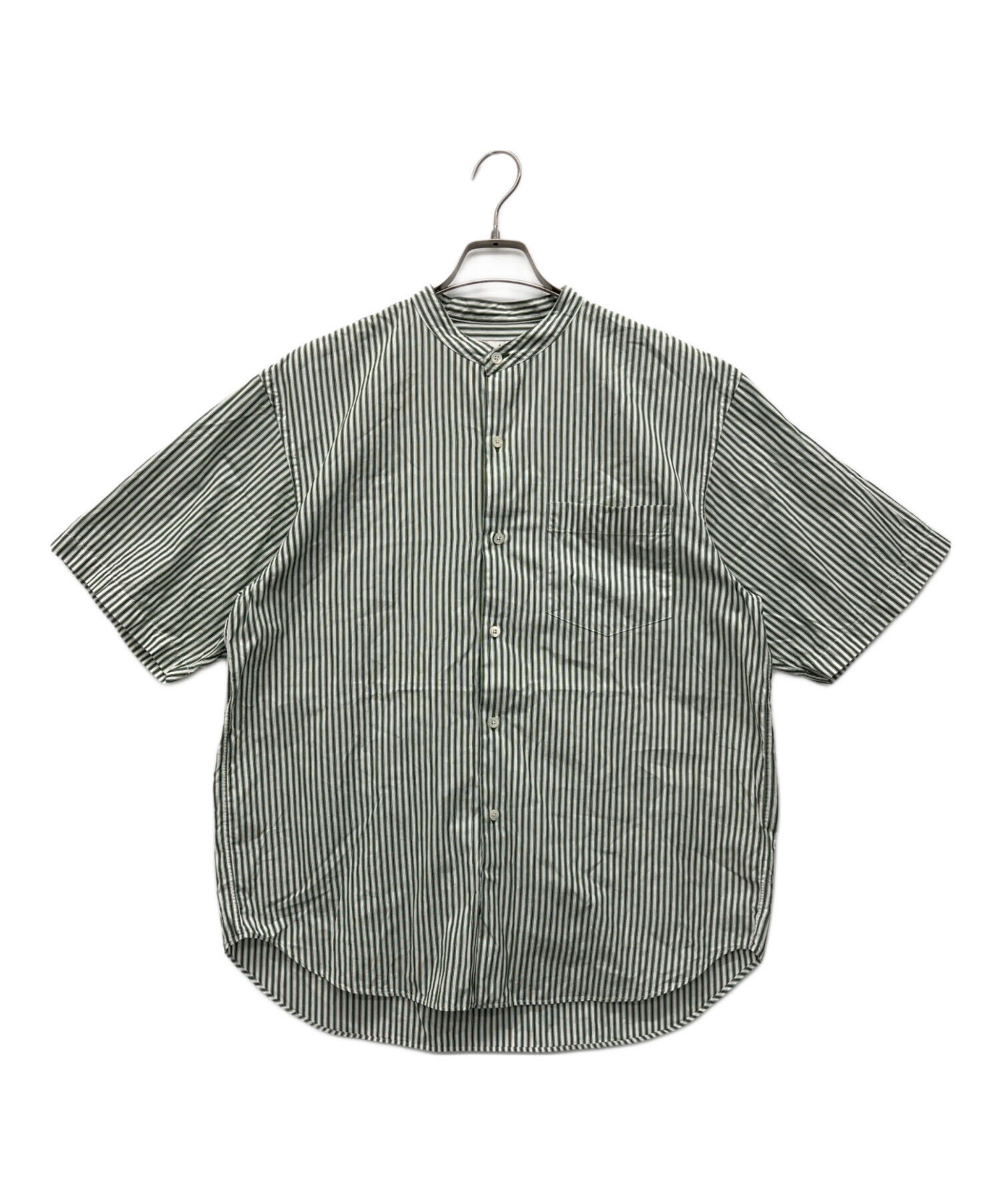 月出品 中古・古着通販】Gymphlex (ジムフレックス) 半袖バンドカラーシャツ