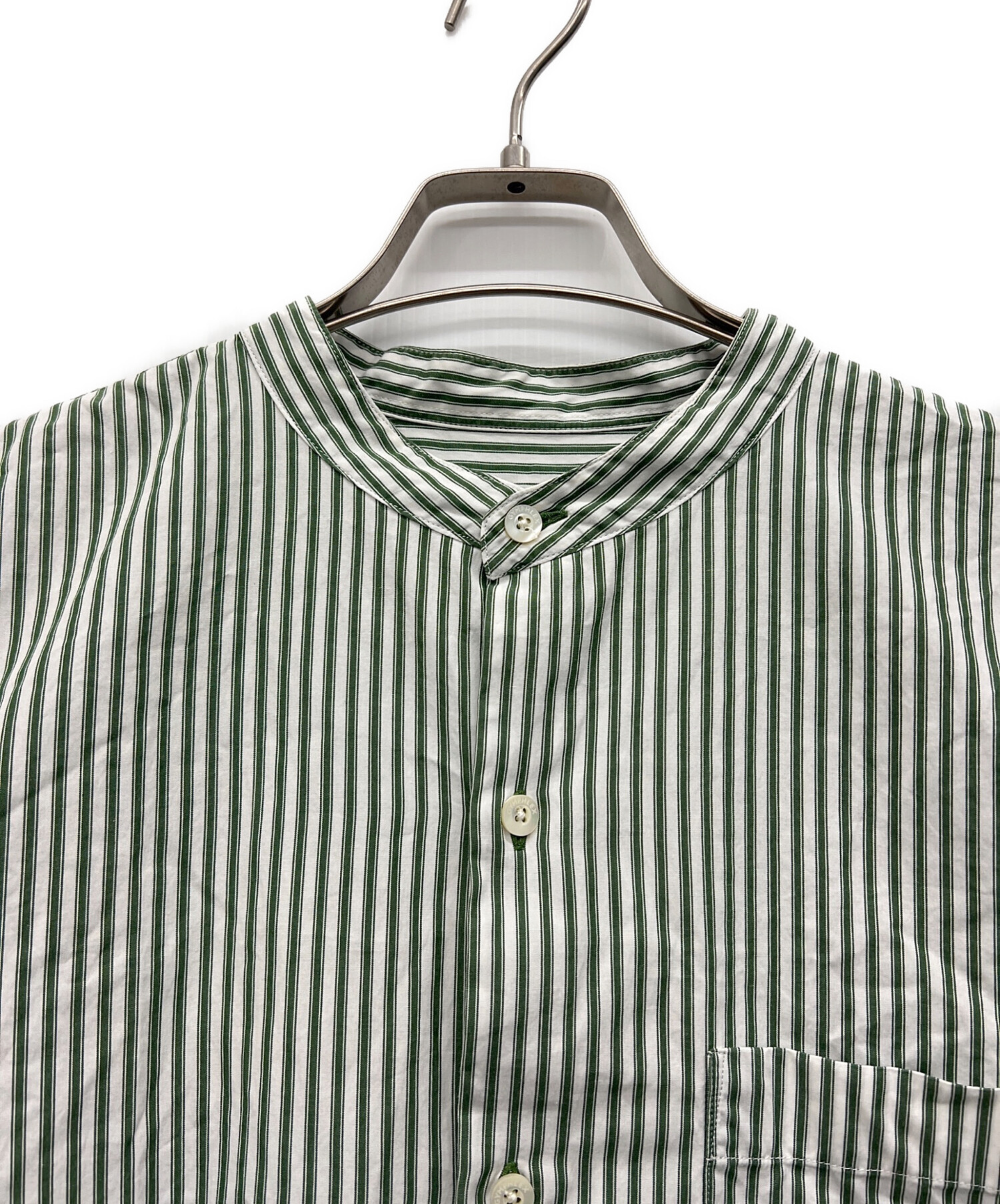中古・古着通販】Gymphlex (ジムフレックス) 半袖バンドカラーシャツ